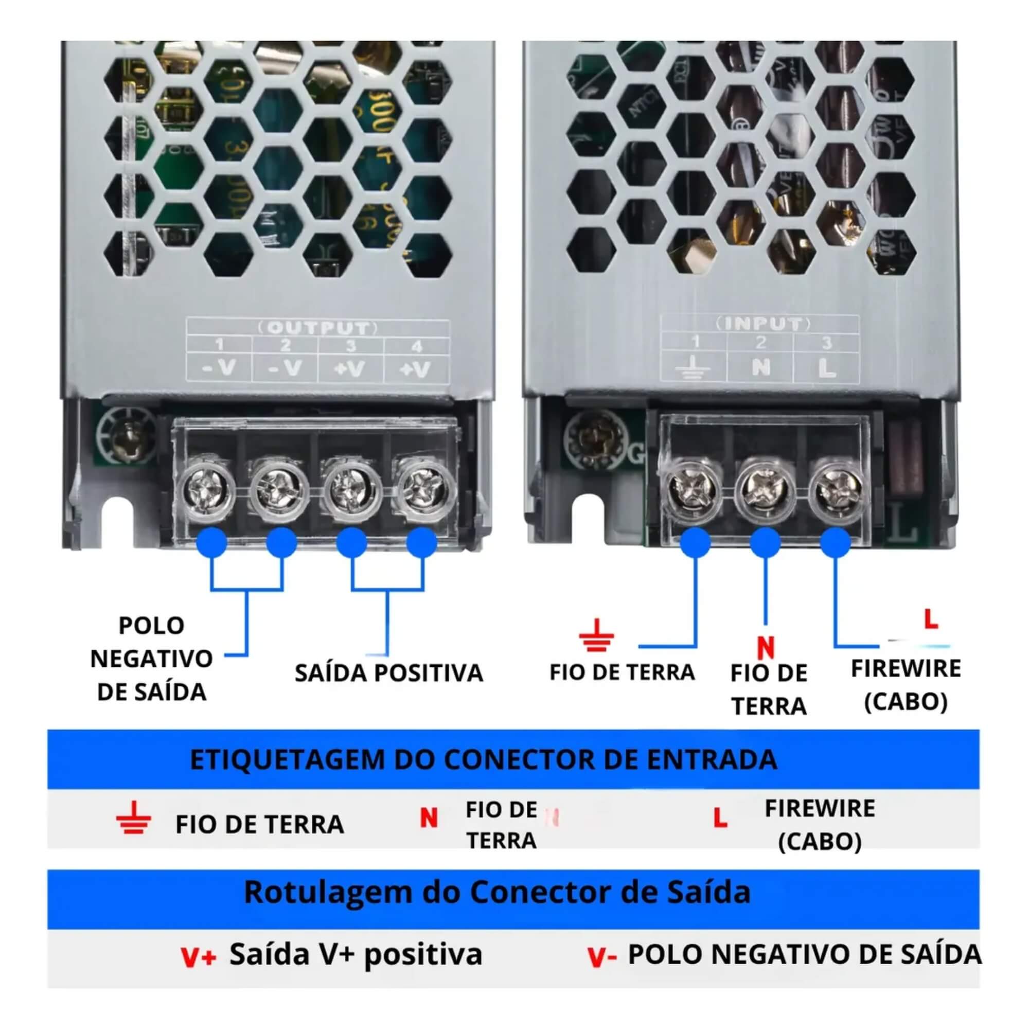 Fonte Chaveada 12V 50A 500W Roadstar - RS1250A F 400 W MI