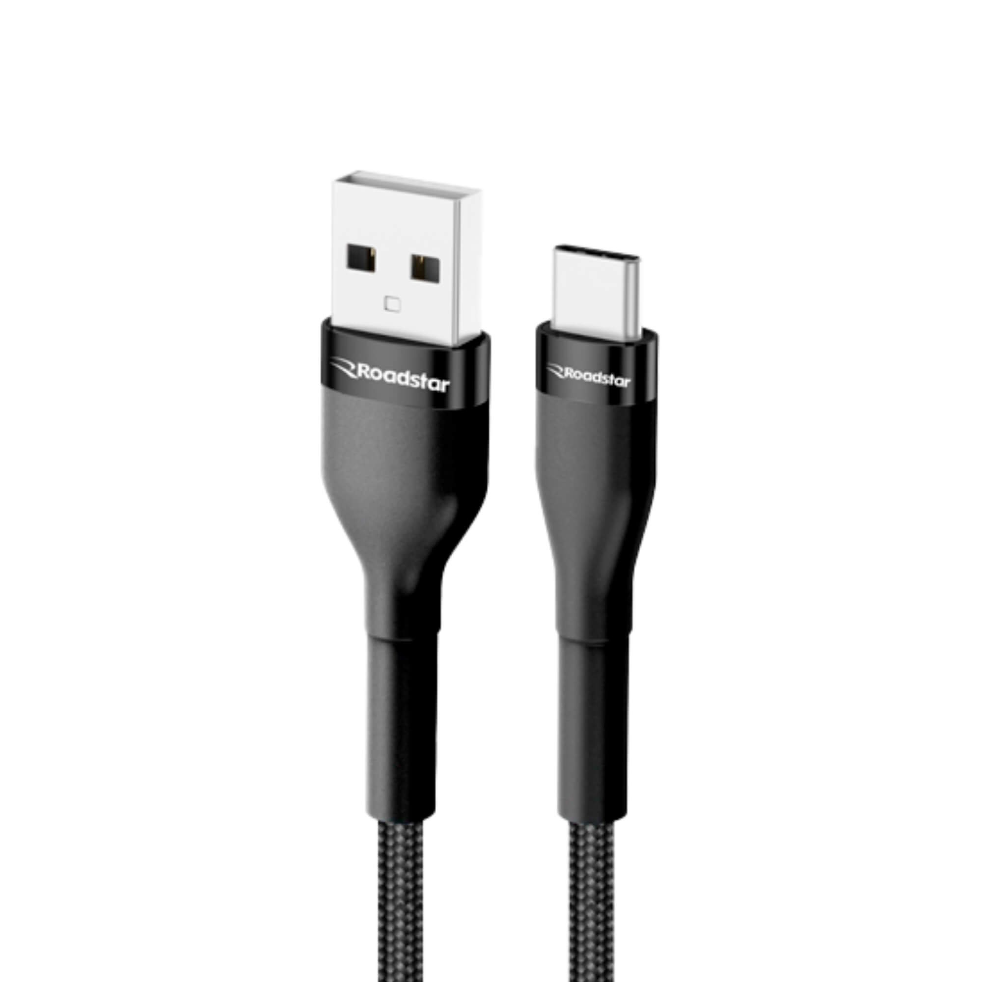 Cabo de Carregamento USB-A / USB-C cor Preto Roadstar - RS-BK1.2BR A-C MI