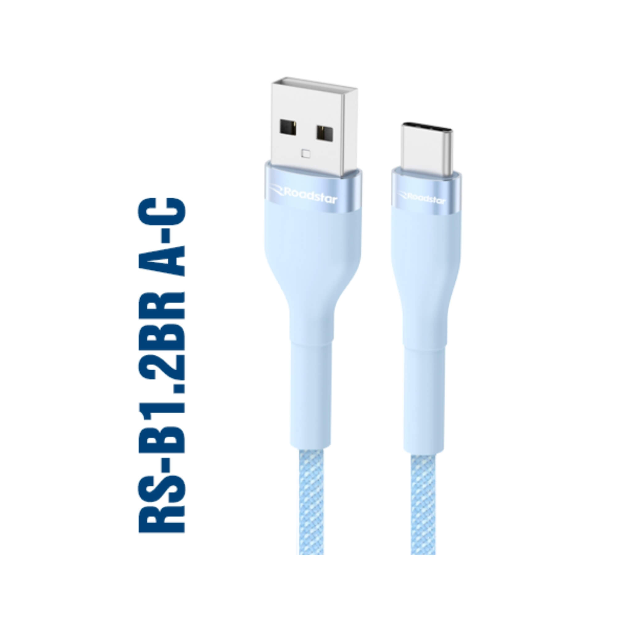 Cabo de Carregamento USB-A / USB-C cor Azul Roadstar - RS-B1.2BR A-C MI