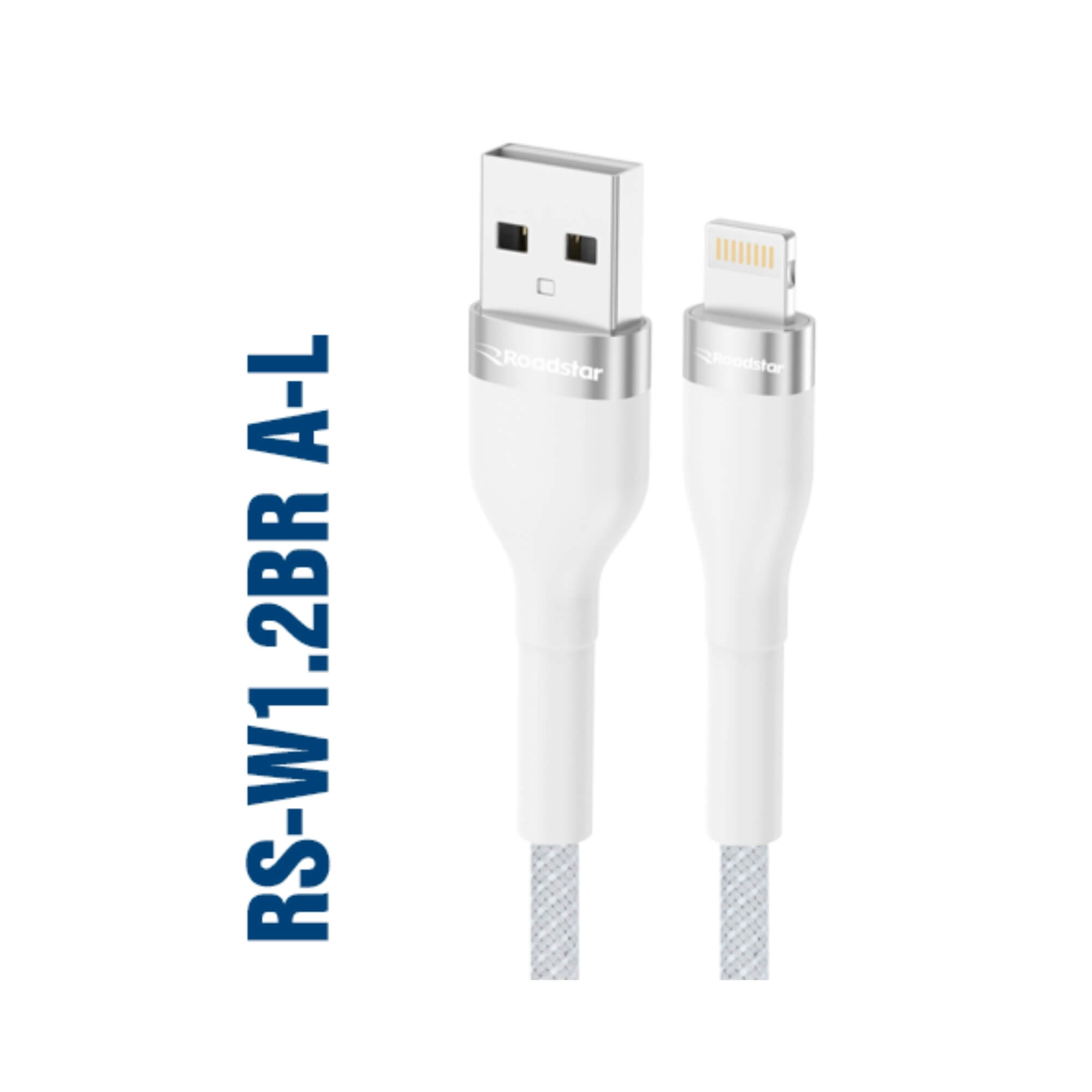 Cabo de Carregamento USB-A / Lighning cor Branco Roadstar - RS-W1.2BR A-L MI