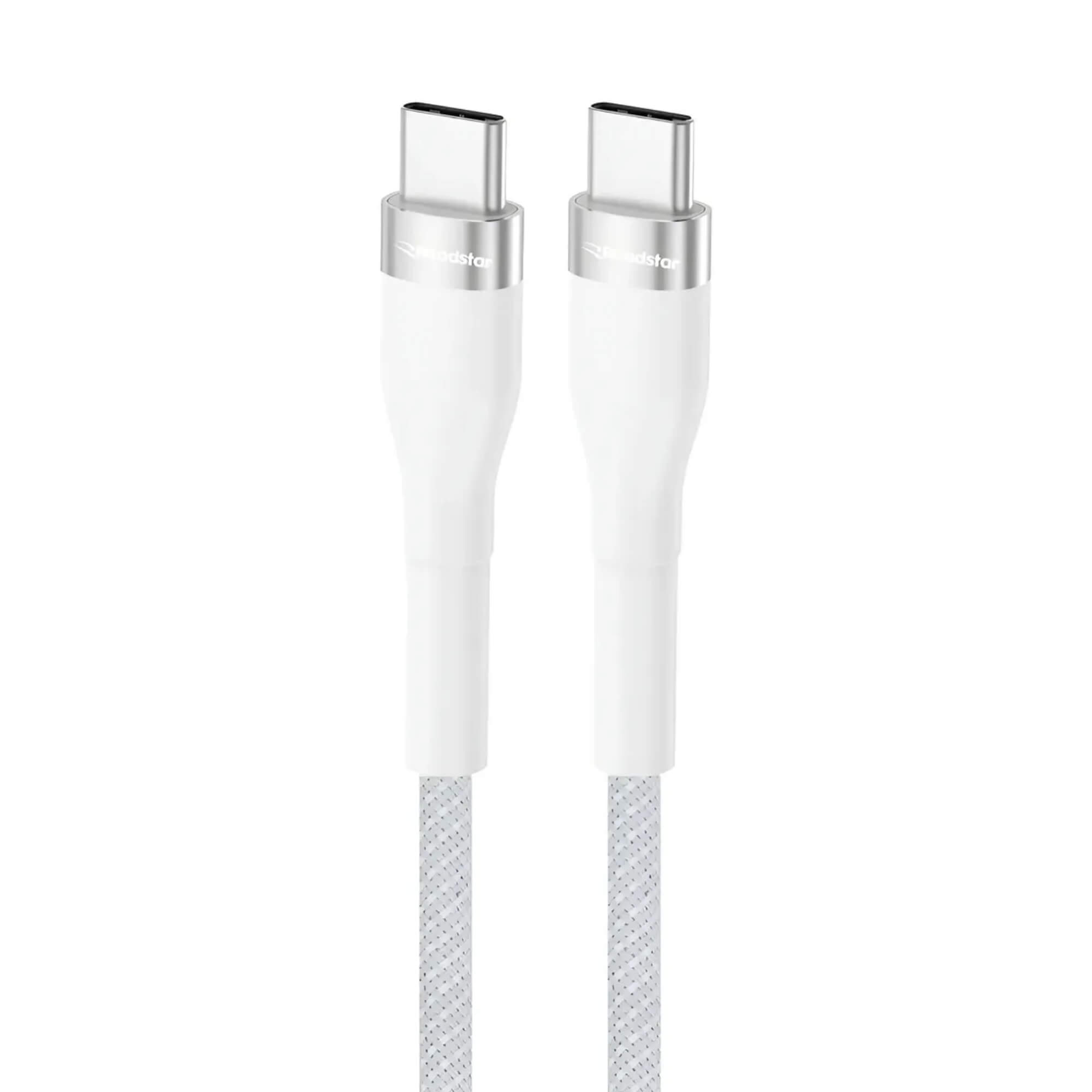 Cabo de Carregamento USB-C / USB-C cor Branca Roadstar - RS-W1.2BR C-C MI