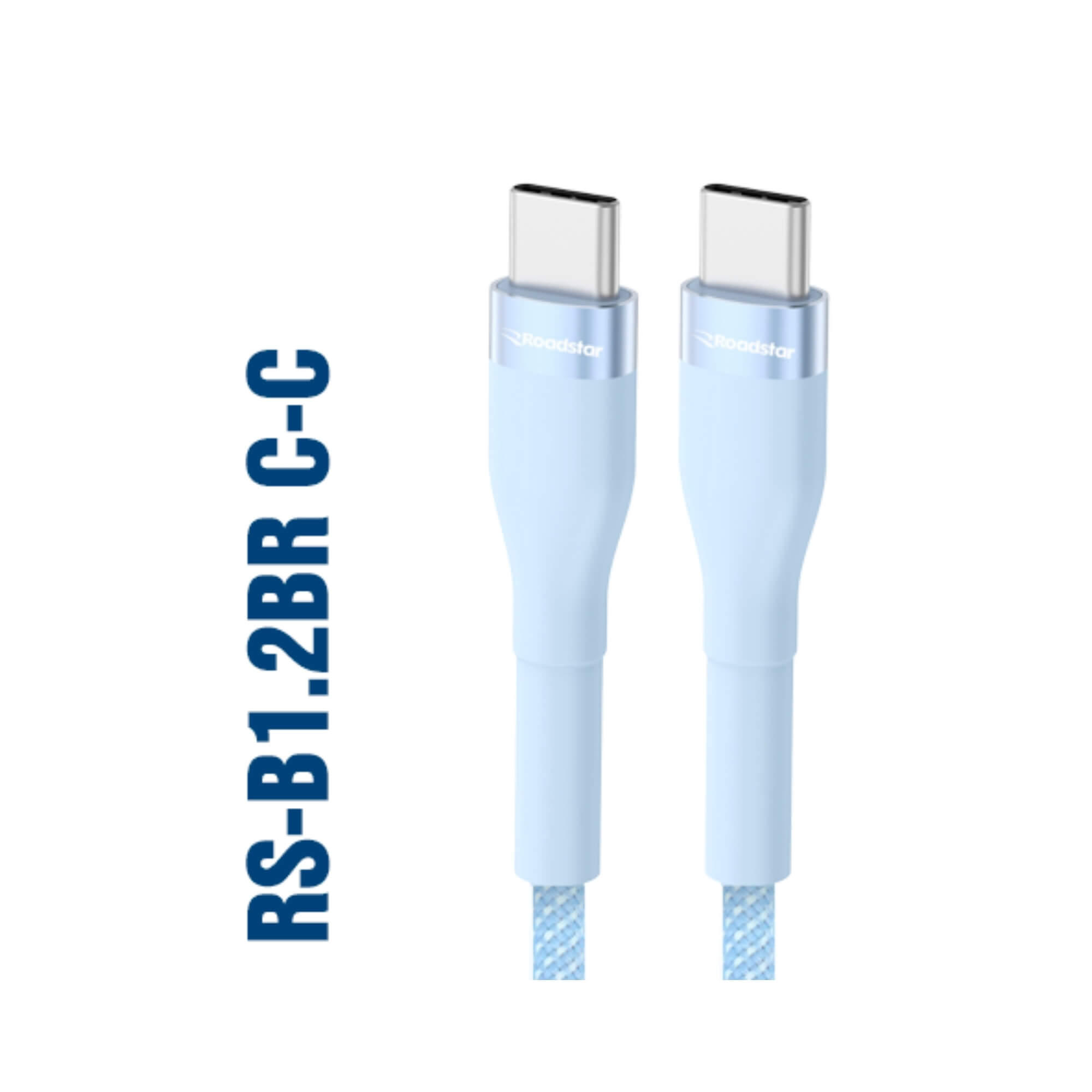 Cabo de Carregamento USB-C / USB-C cor Azul Roadstar - RS-B1.2BR C-C MI
