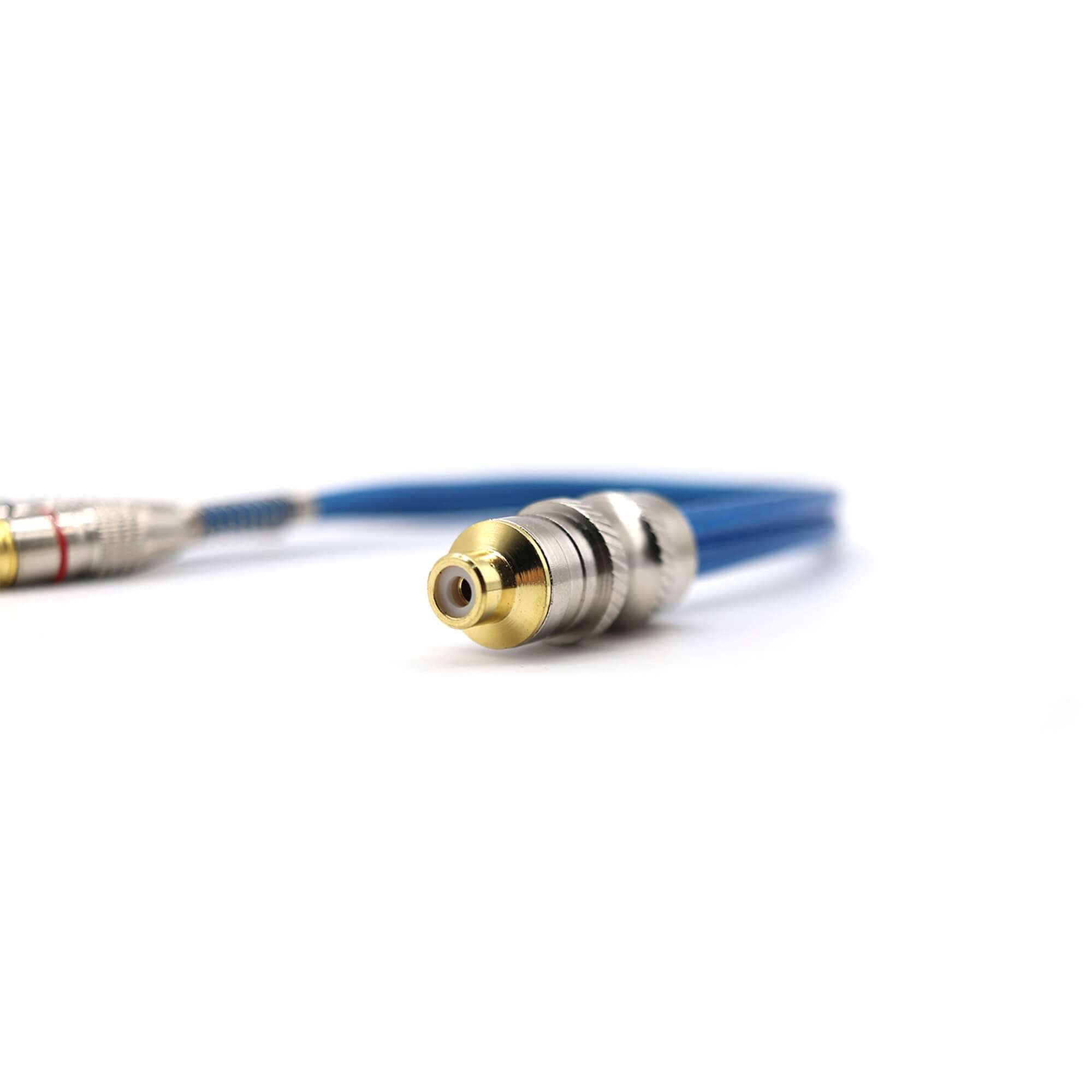 Cabo RCA Y Prime Plug de Metal 5mm Azul 1F 2M Svart Tech One - PW-B-0748