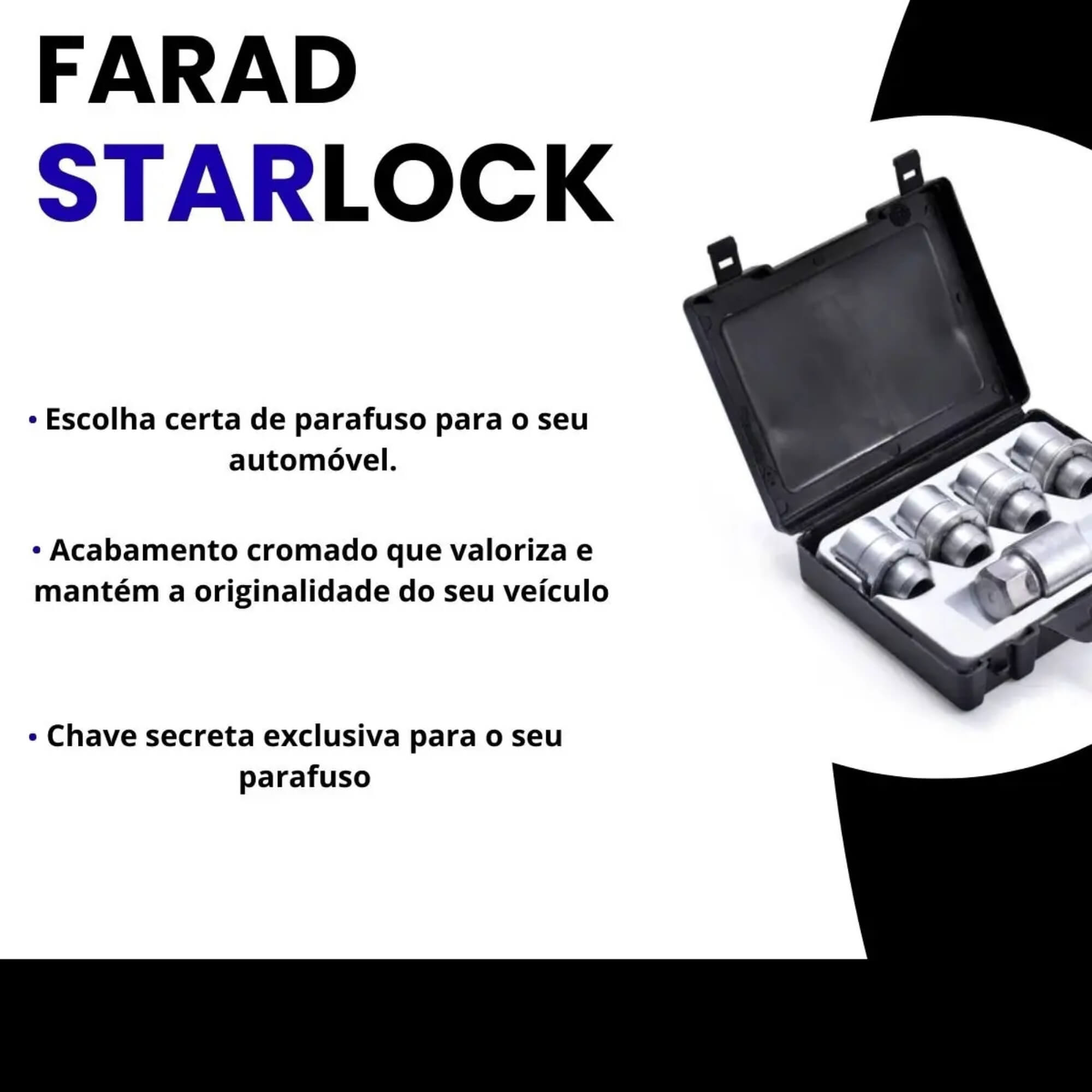 Kit Porcas Antifurto Starlock compatível c/ Dodge/Fiat/Lexus/Lifan/Toyota Farad - 382/E 3987