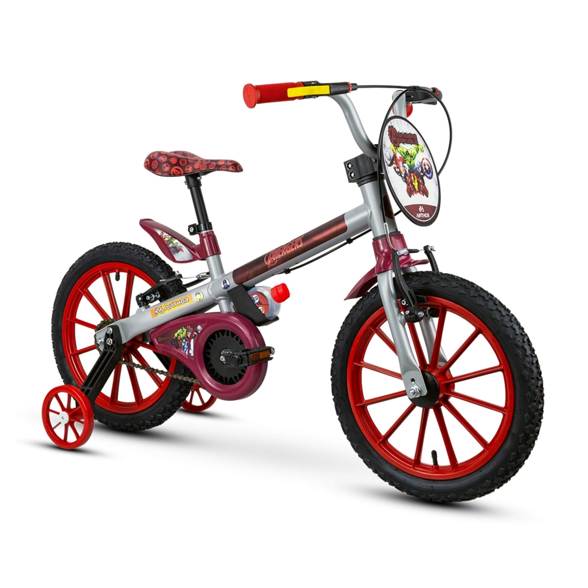 Bicicleta Aro 16 Avengers Vingadores +5 Anos Nathor - 108021050000