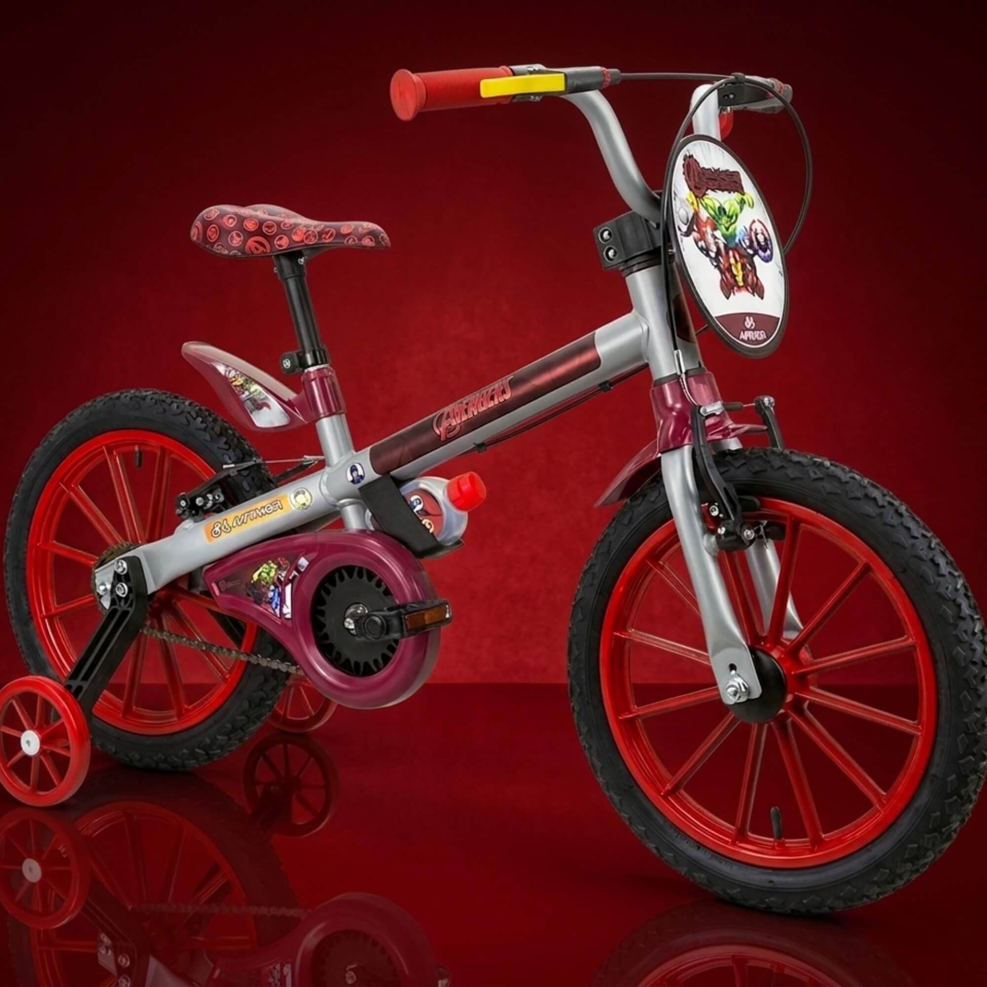 Bicicleta Aro 16 Avengers Vingadores +5 Anos Nathor - 108021050000