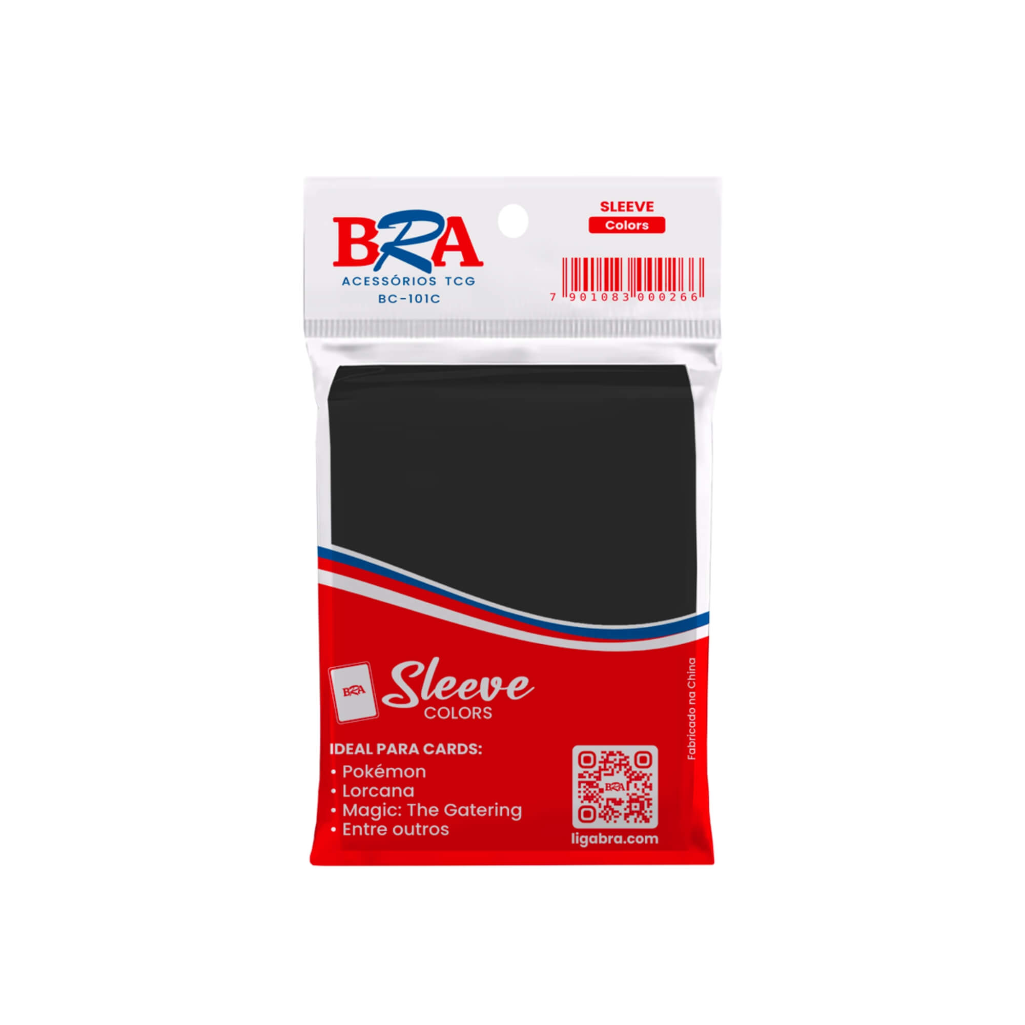 Sleeve Colors Preto com 50 Unidades BRA - BC-101C_PRETO_CX