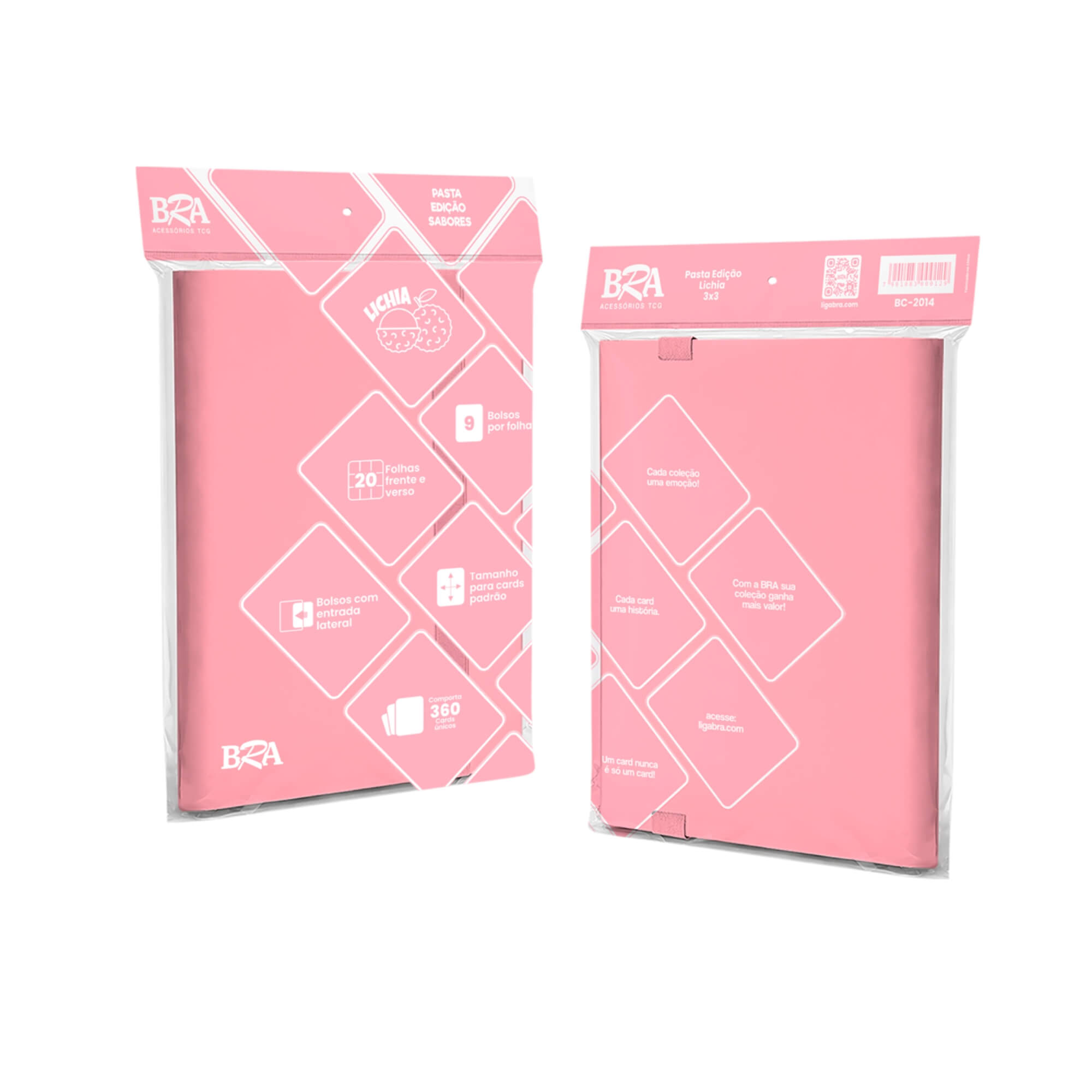 Pasta Edição Sabores 3x3 Lichia cor Rosa com 20 Folhas BRA - BC-2014