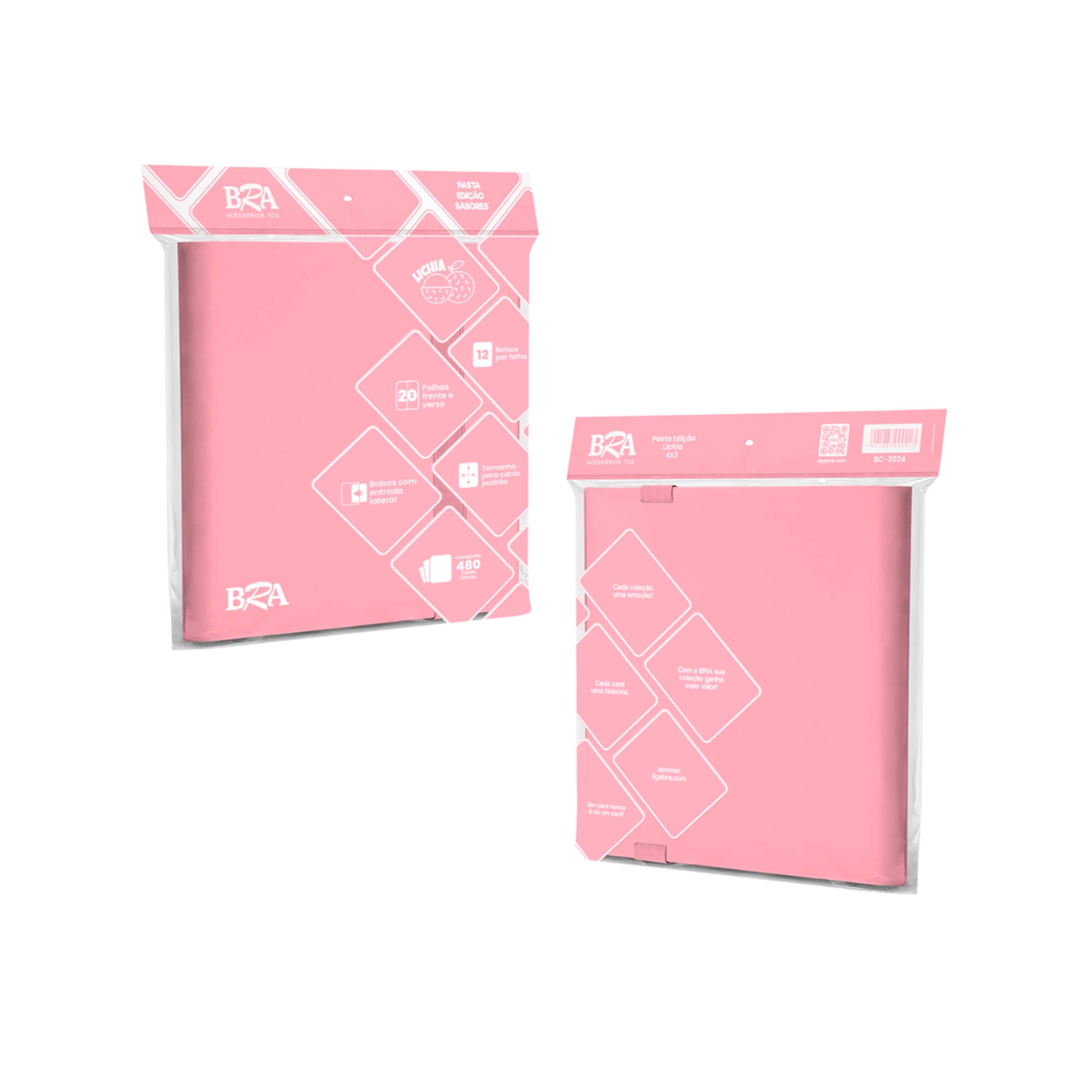 Pasta Edição Sabores 4x3 Lichia cor Rosa com 20 Folhas BRA - BC-2024