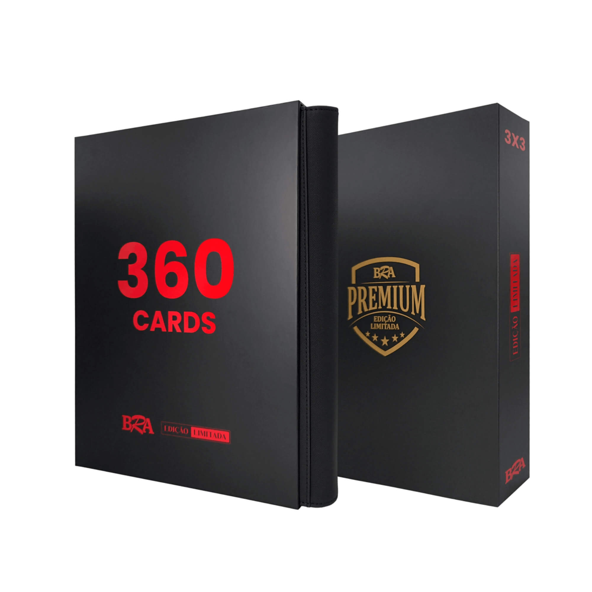 Pasta Premium 3x3 Preta/Vermelha com 20 Folhas Frente e Verso BRA - BC-2050-1