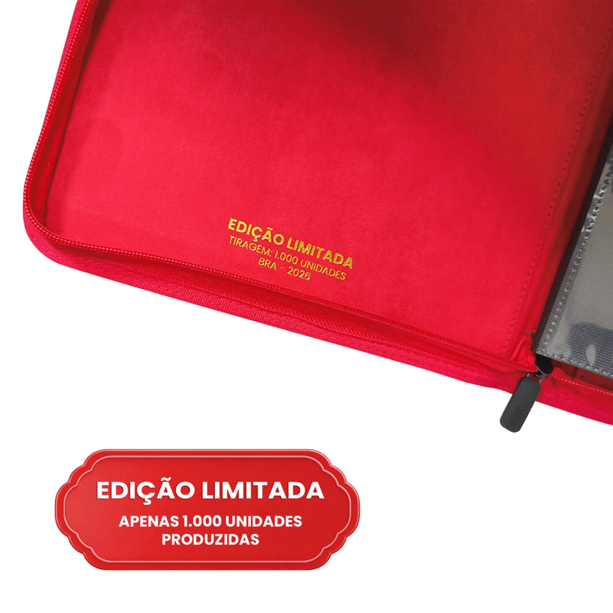 Pasta Premium 3x3 Preta/Vermelha com 20 Folhas Frente e Verso BRA - BC-2050-1
