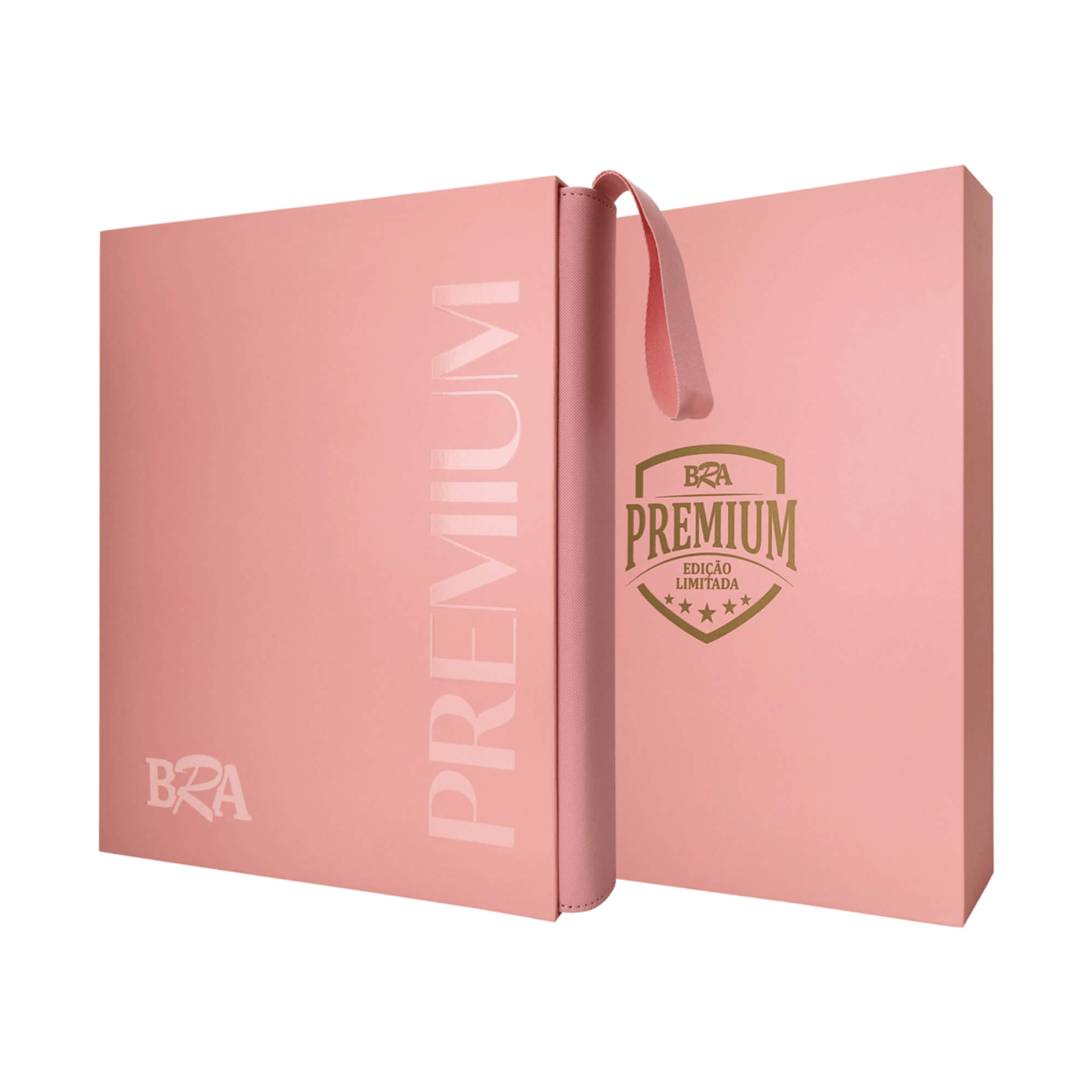 Pasta Premium 3x3 Sem folhas Internas Rosa BRA - BC-2124