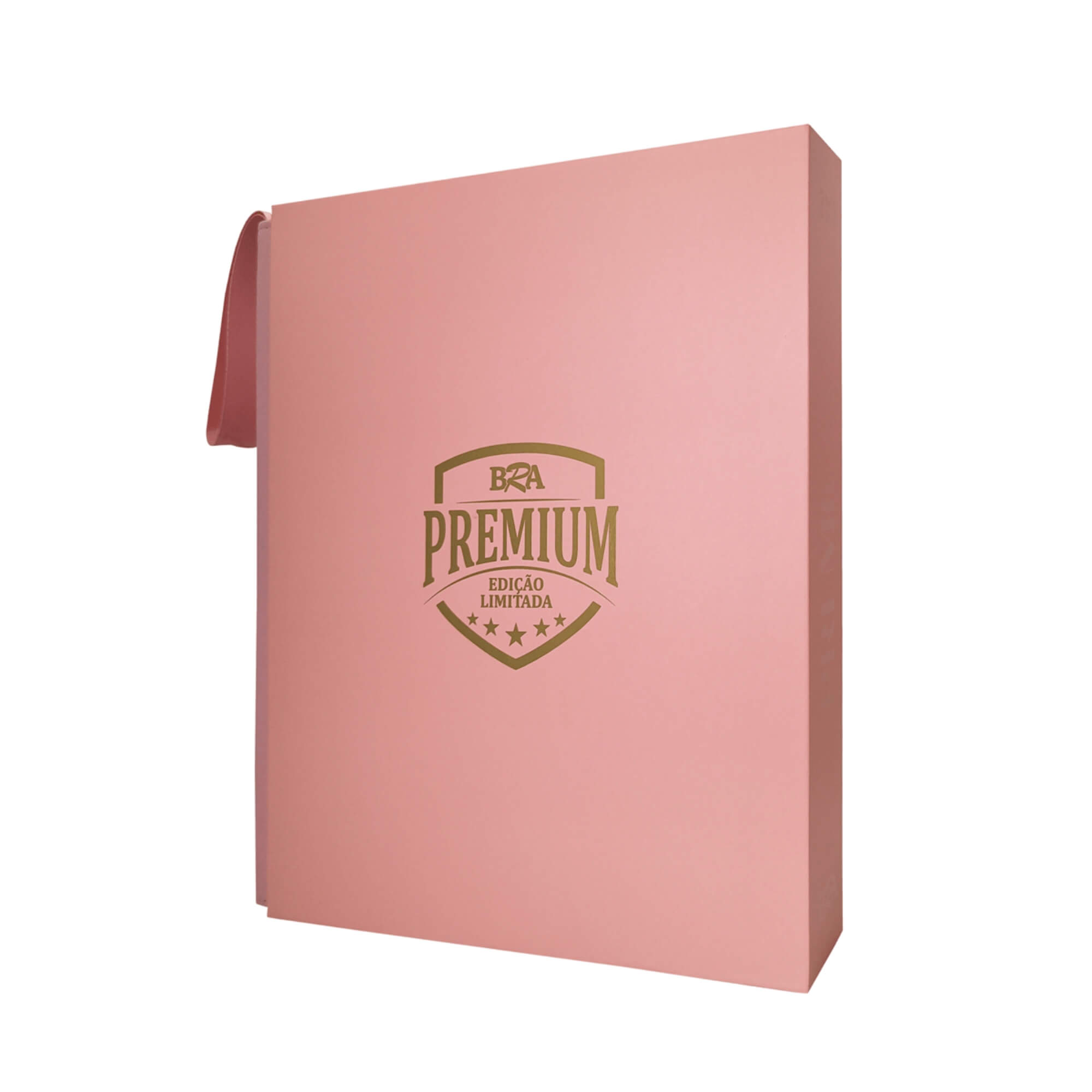 Pasta Premium 3x3 Sem folhas Internas Rosa BRA - BC-2124