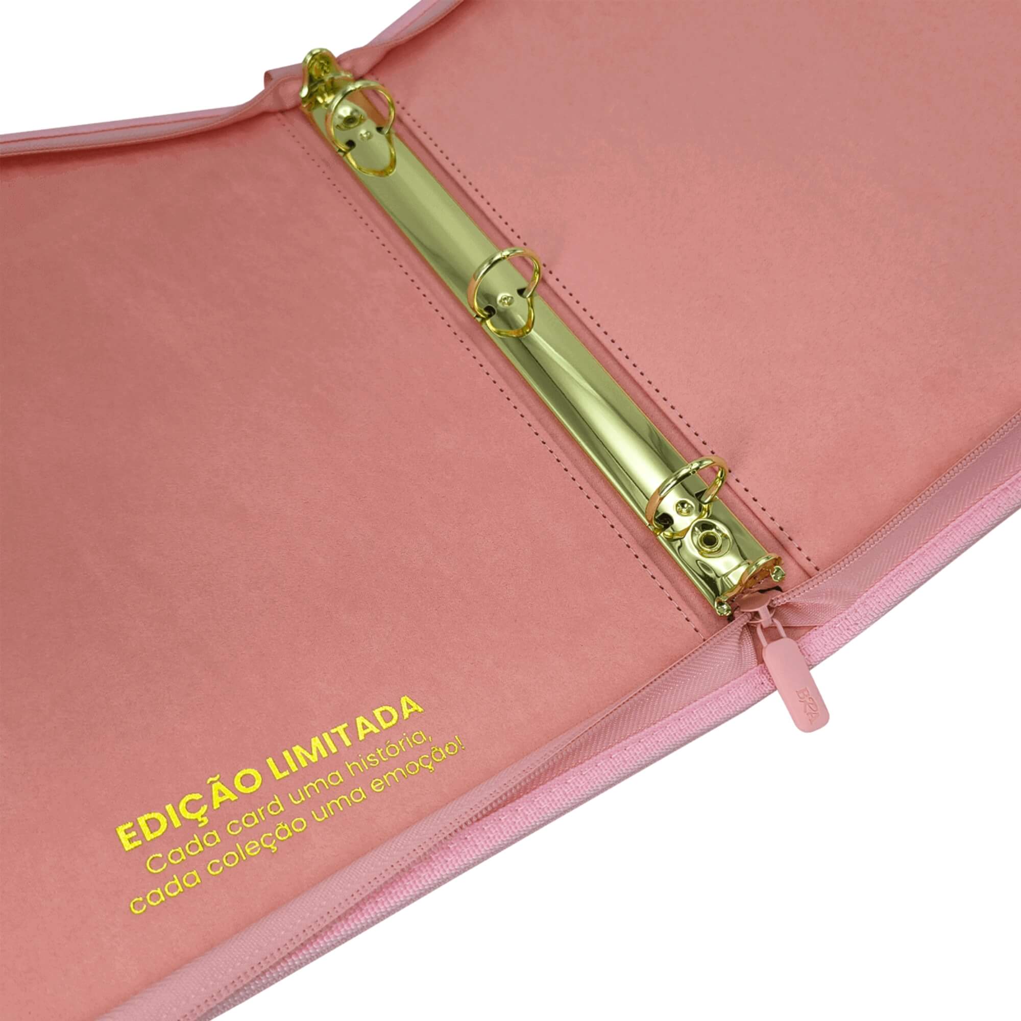 Pasta Premium 3x3 Sem folhas Internas Rosa BRA - BC-2124
