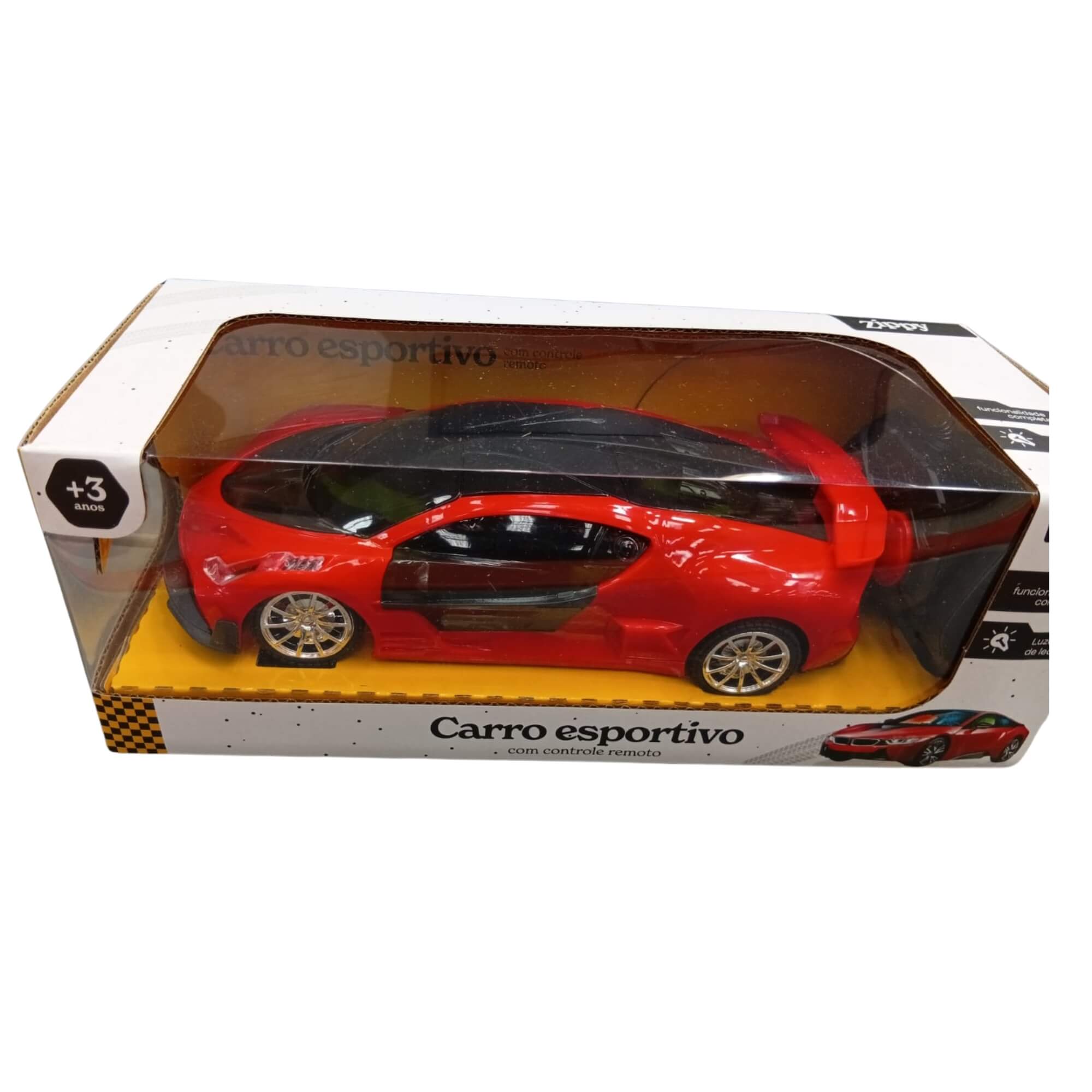 Carro de Controle Remoto Vermelho SportCar 20cm Zippy Toys - 10503