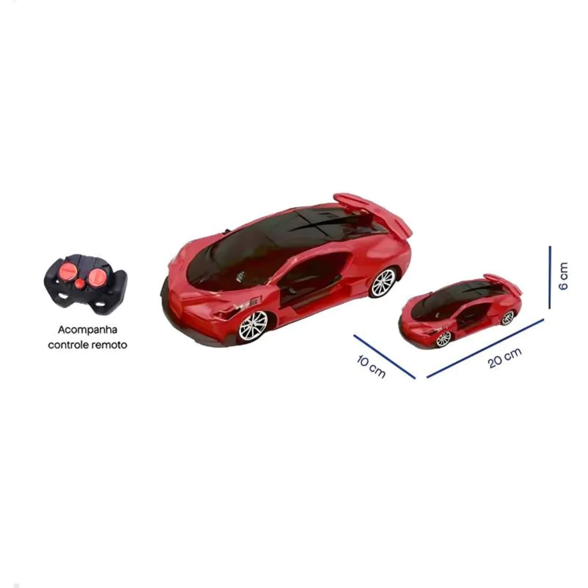 Carro de Controle Remoto Vermelho SportCar 20cm Zippy Toys - 10503