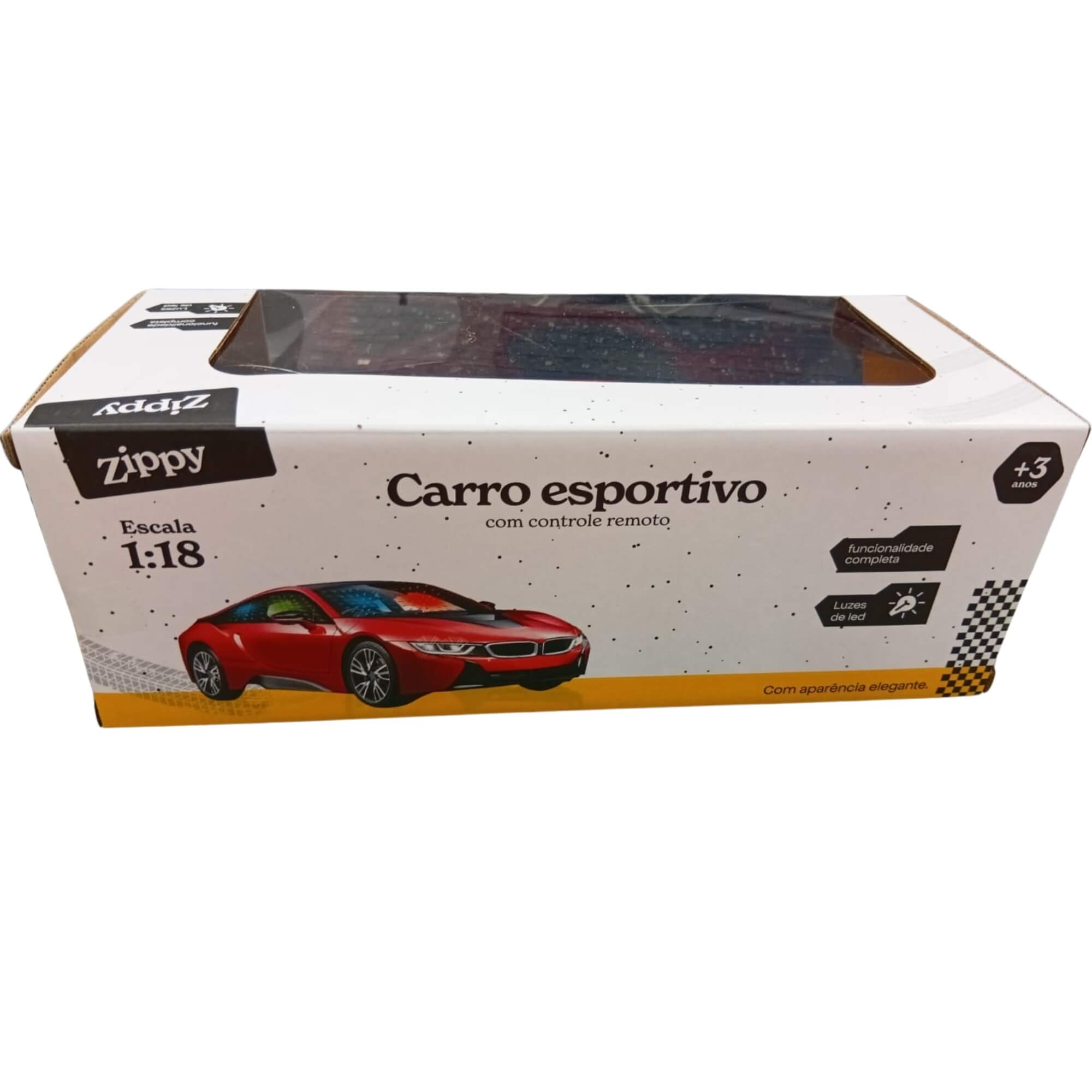 Carro de Controle Remoto Vermelho SportCar 20cm Zippy Toys - 10503