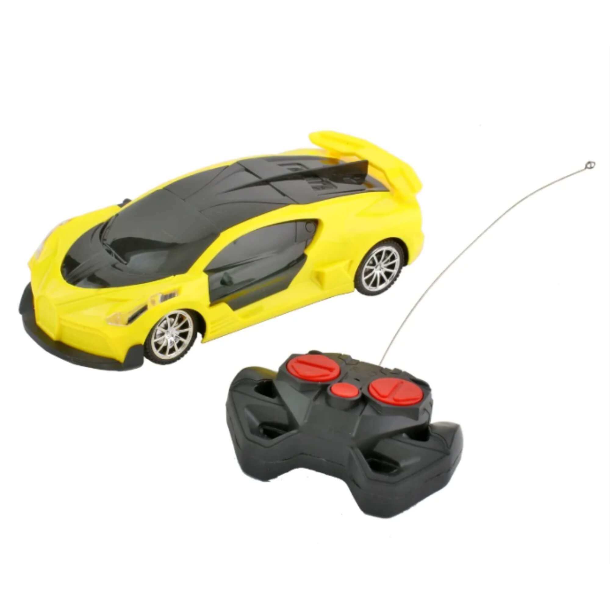 Sport Car Amarelo 20cm com Controle Remoto e Led Zippy Toys - 10504 RC24378