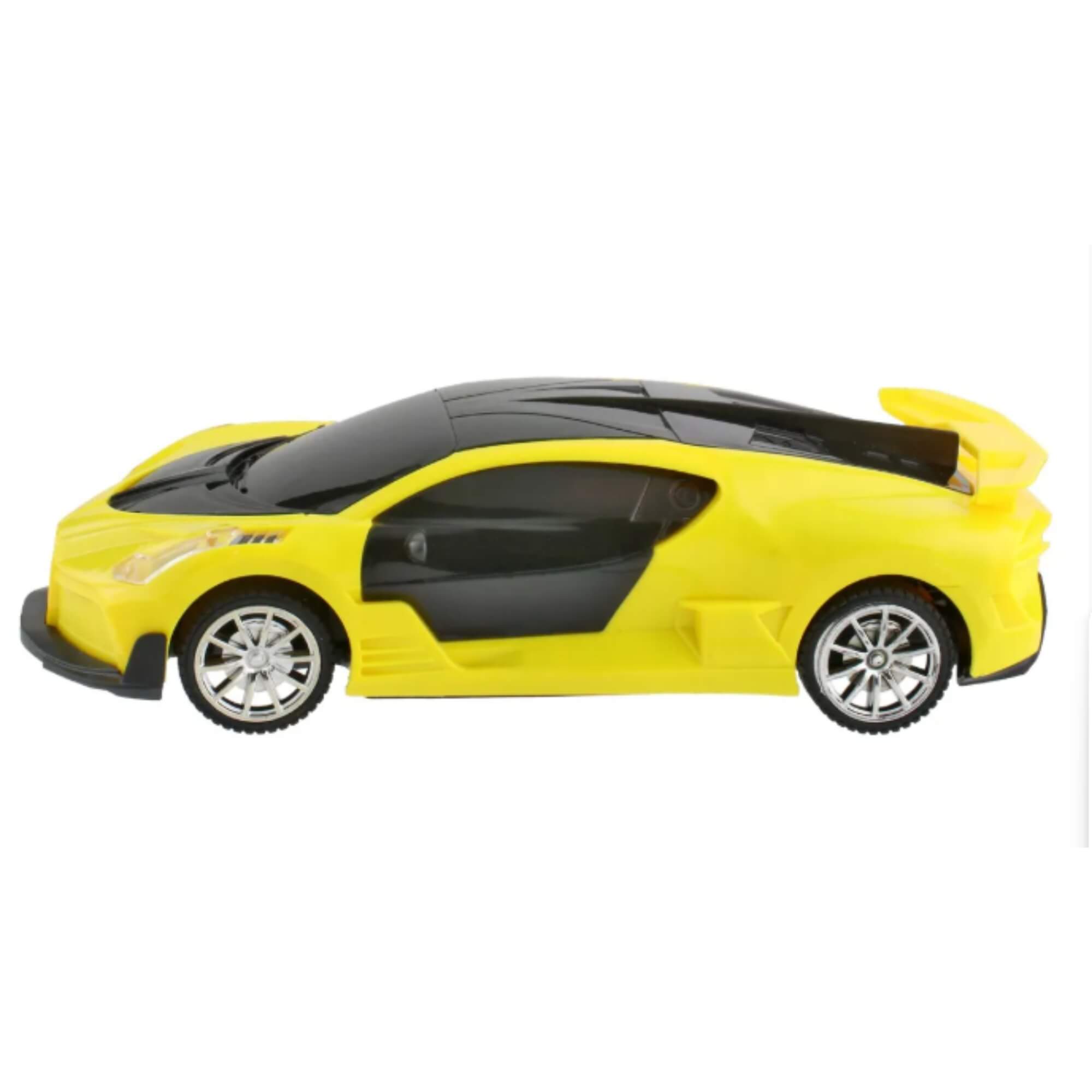 Sport Car Amarelo 20cm com Controle Remoto e Led Zippy Toys - 10504 RC24378