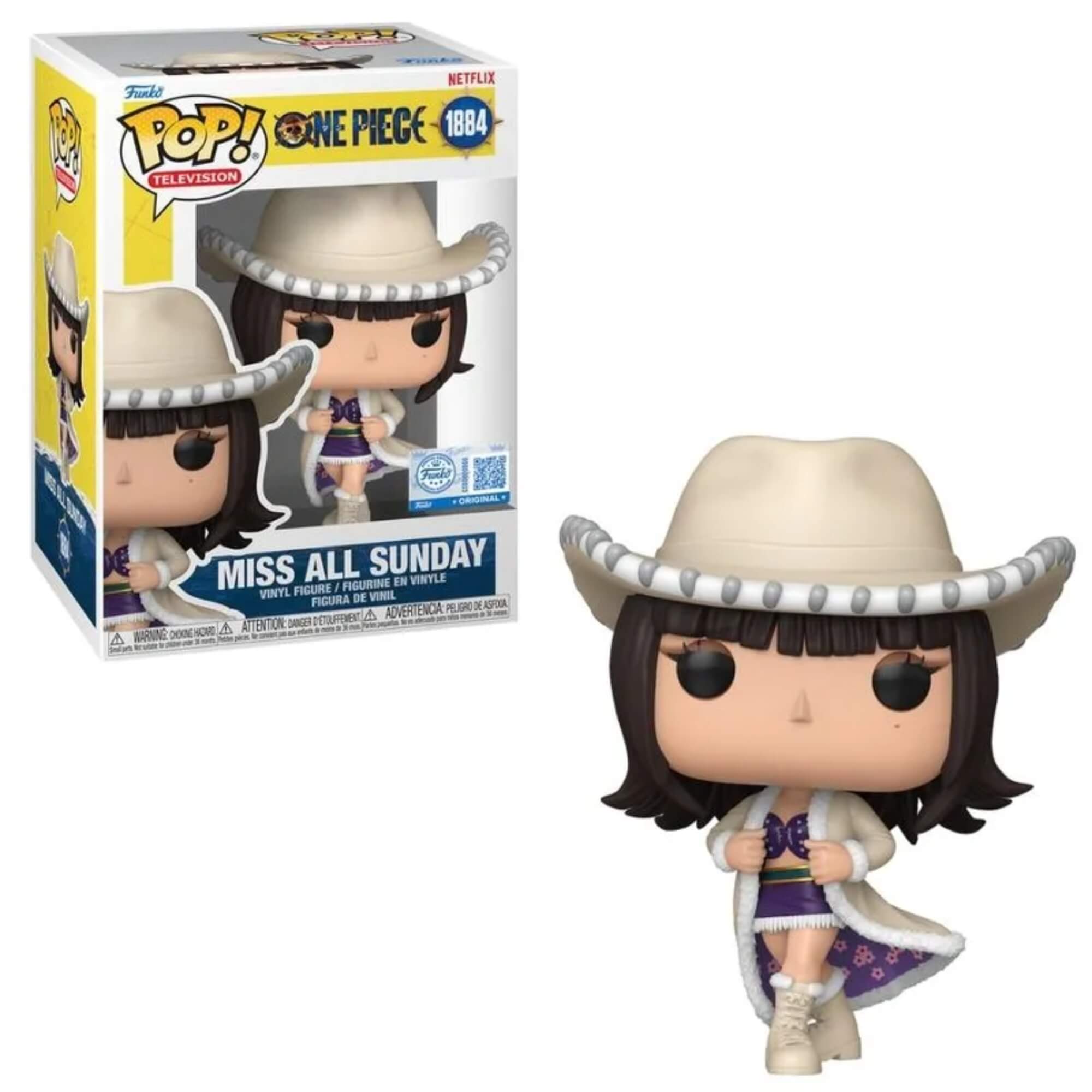 Boneco Funko Pop! One Piece Live Action Miss All Sunday Candide - 12902