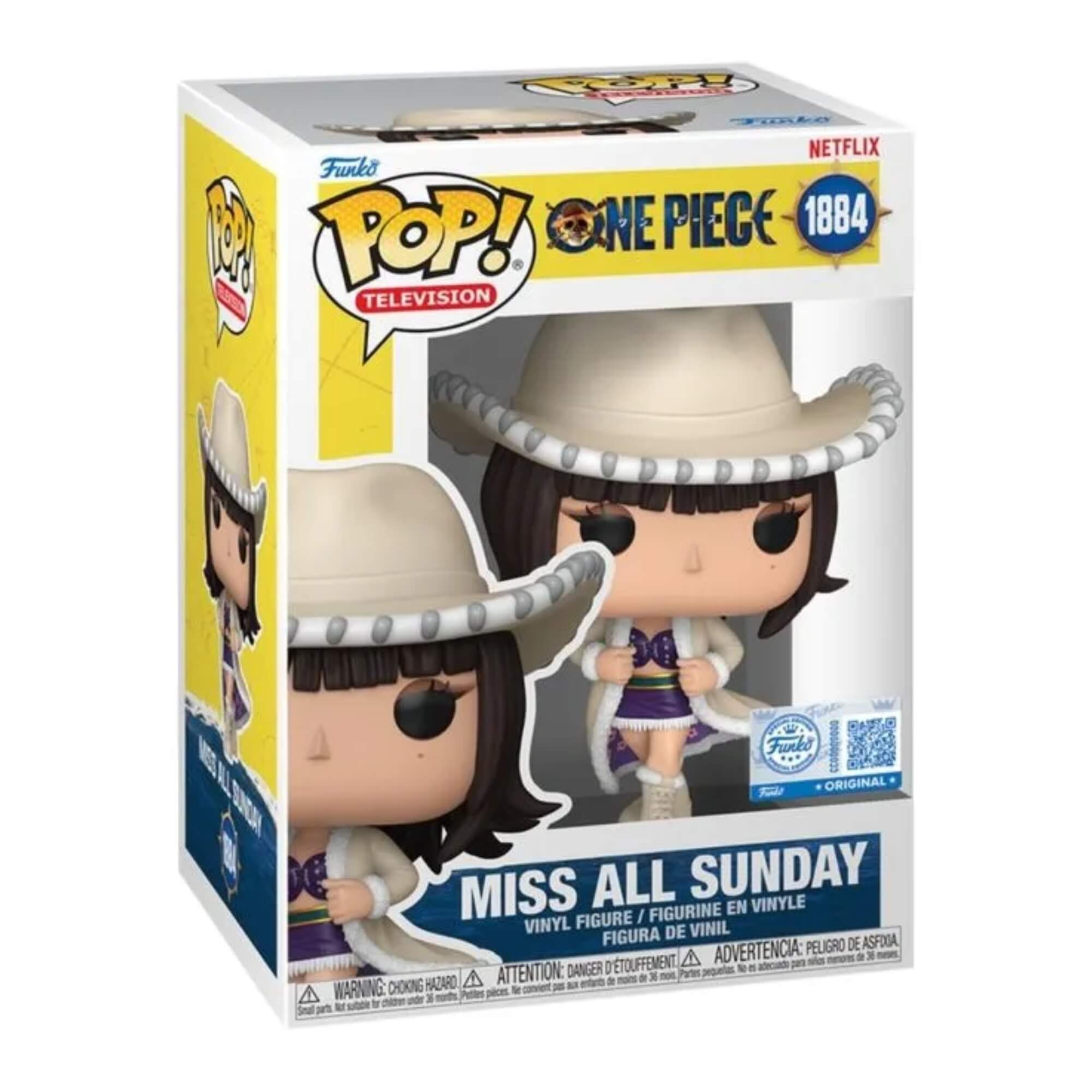 Boneco Funko Pop! One Piece Live Action Miss All Sunday Candide - 12902