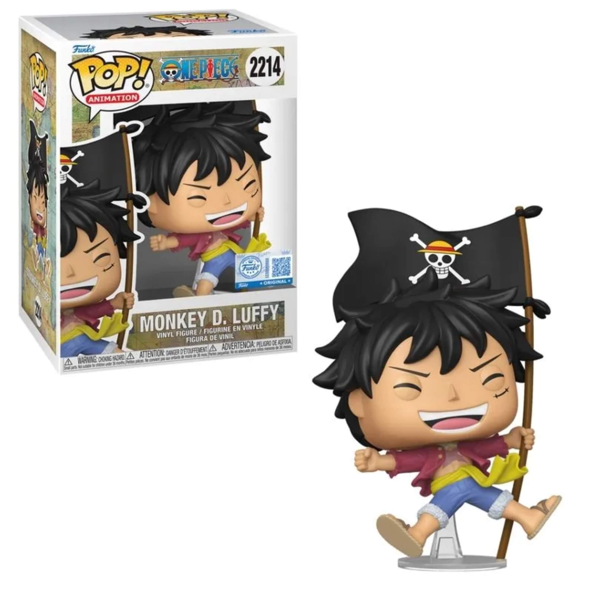 Boneco Funko Pop! One Piece Luffy com Bandeira Candide - 12891