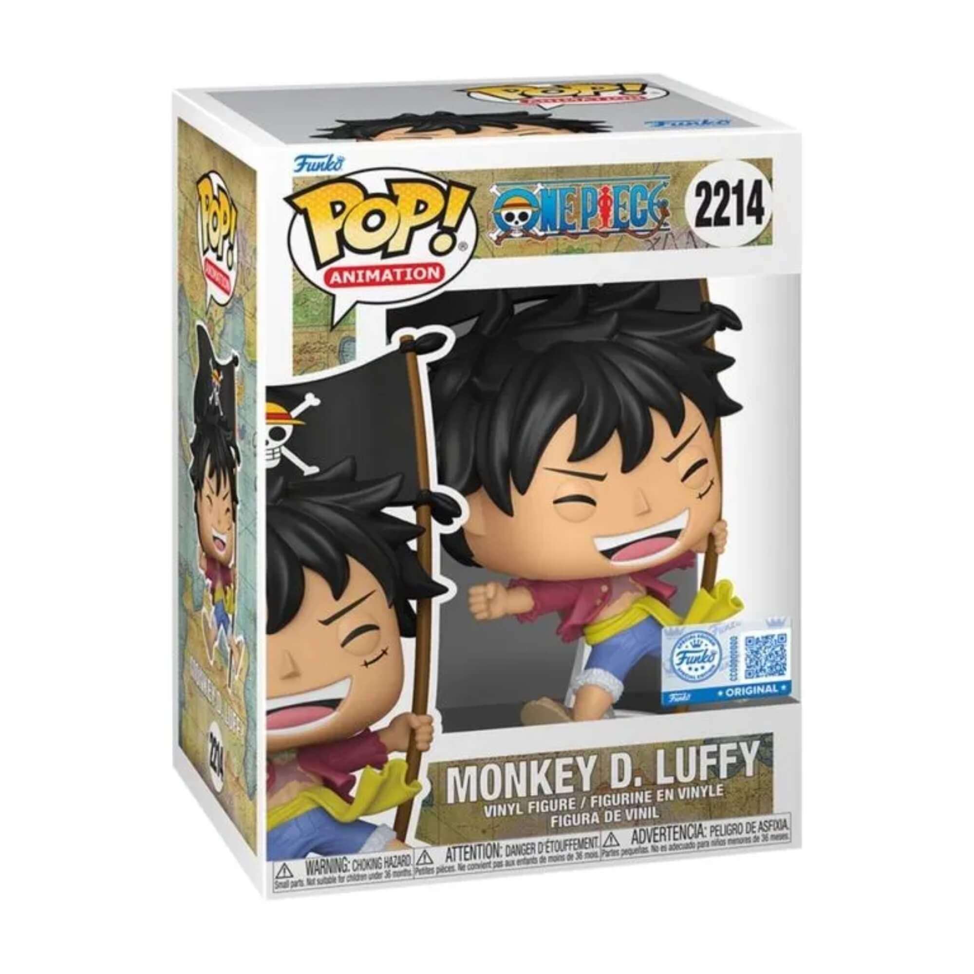 Boneco Funko Pop! One Piece Luffy com Bandeira Candide - 12891