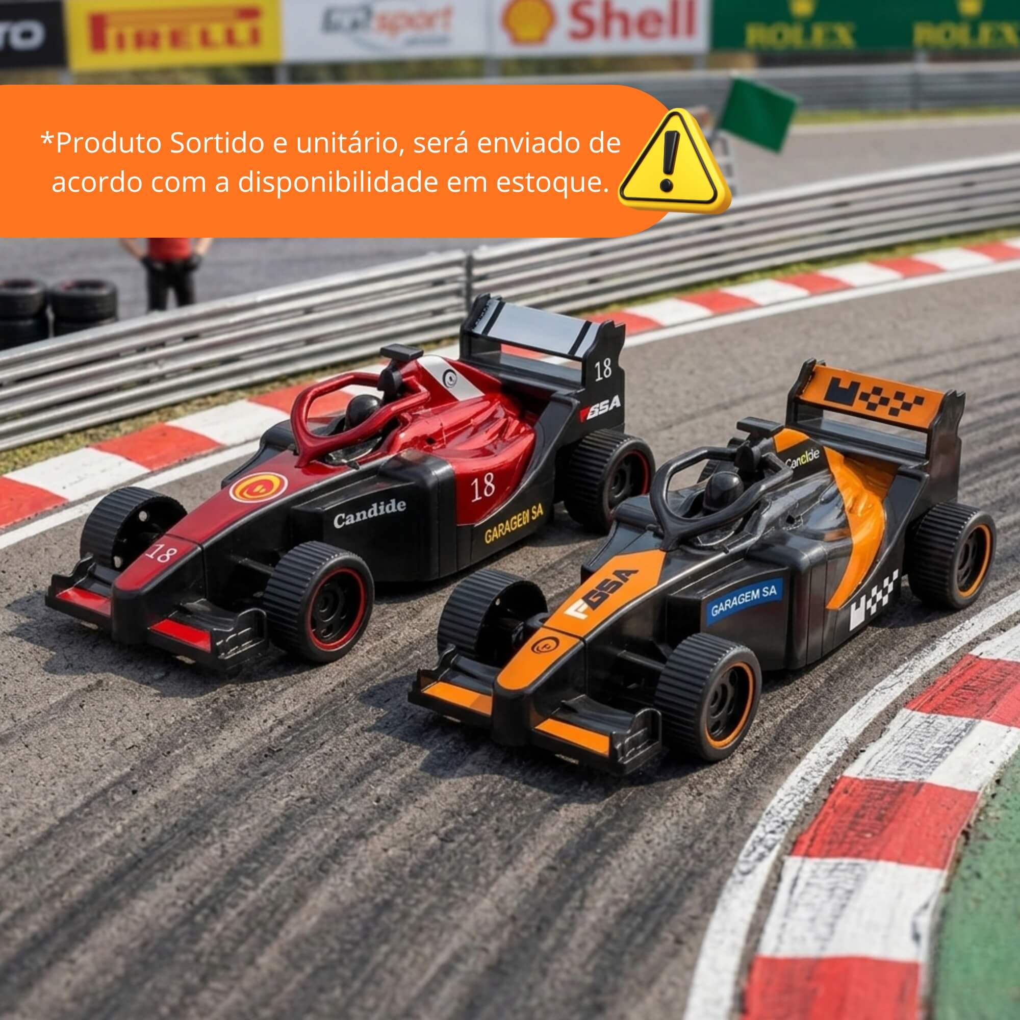 Carrinho de Controle Remoto Fórmula GSA Racing Team Sortido e Unitário Candide - 35005