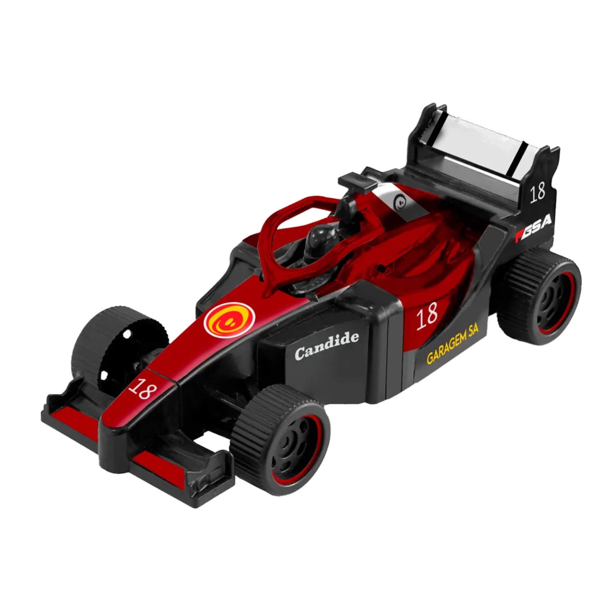 Carrinho de Controle Remoto Fórmula GSA Racing Team Sortido e Unitário Candide - 35005