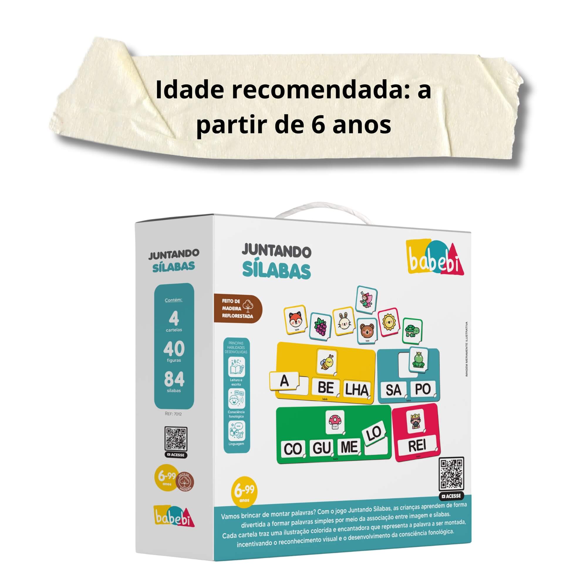 Jogo Educativo Juntando Sílabas Babebi - 7012