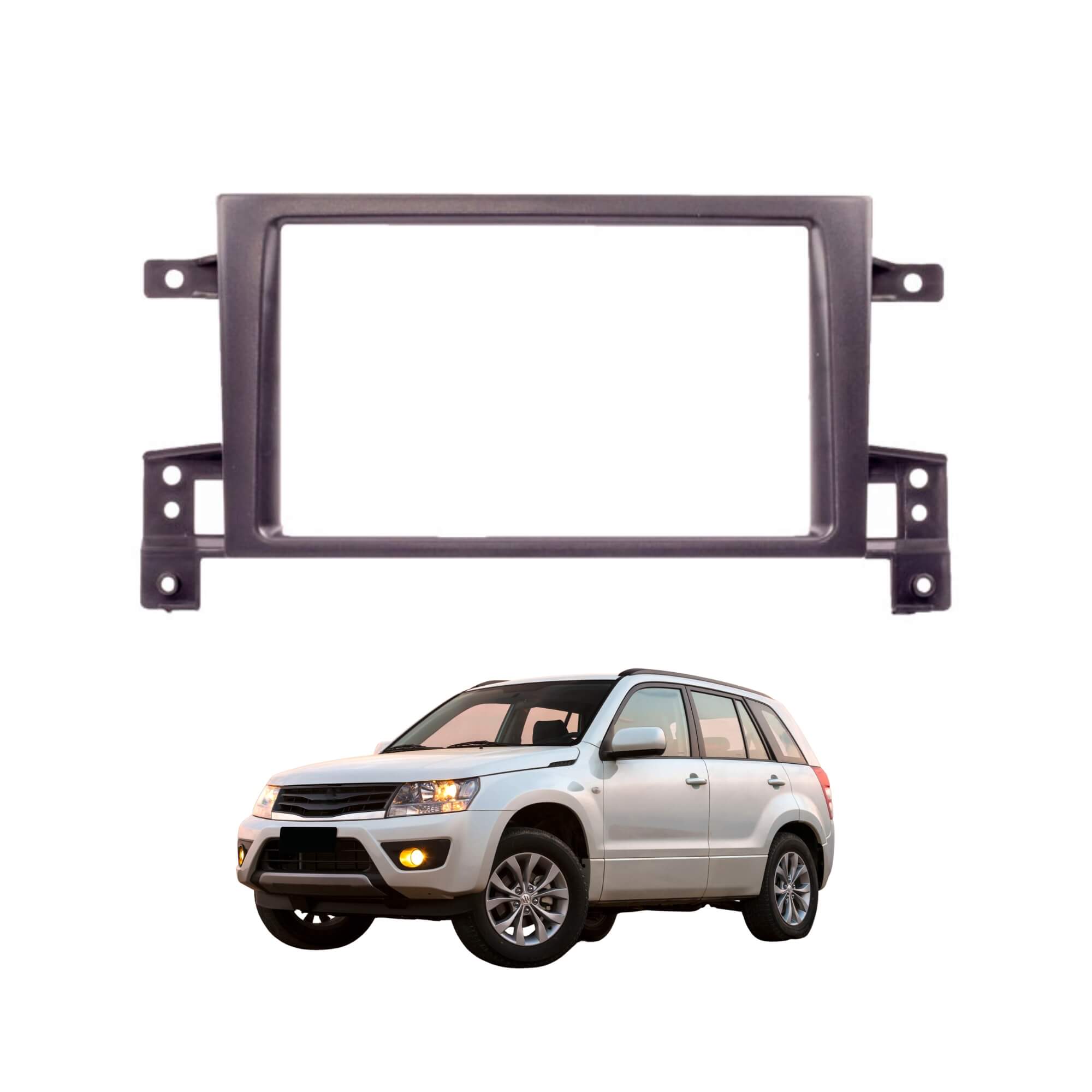 Moldura 2Din Preta Gran Vitara 2005 a 2015 Padrão JP/CH Expex - EPX 395