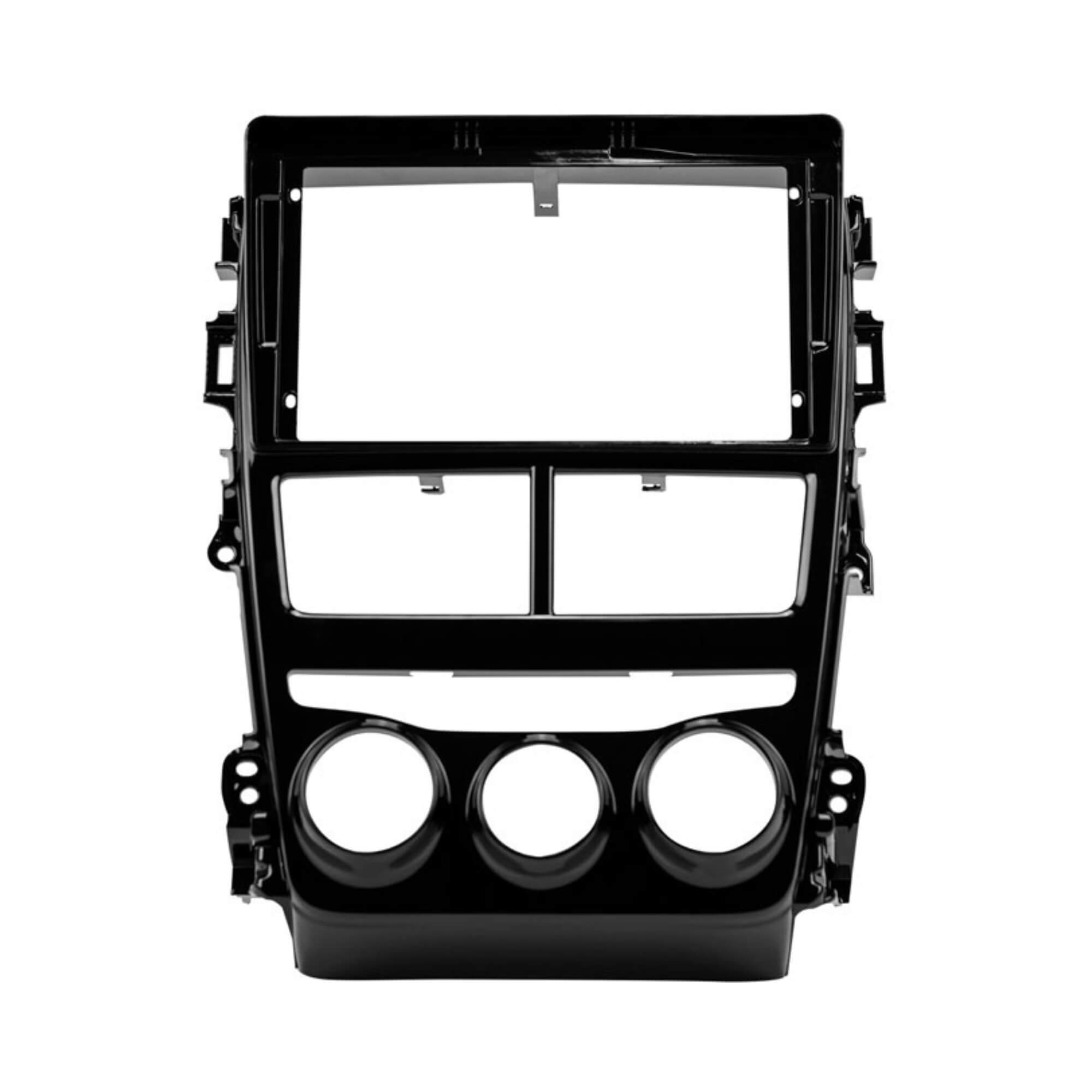 Moldura 9" Yaris 2018 a 2020 cor Black Piano Expex - EPX9TO015