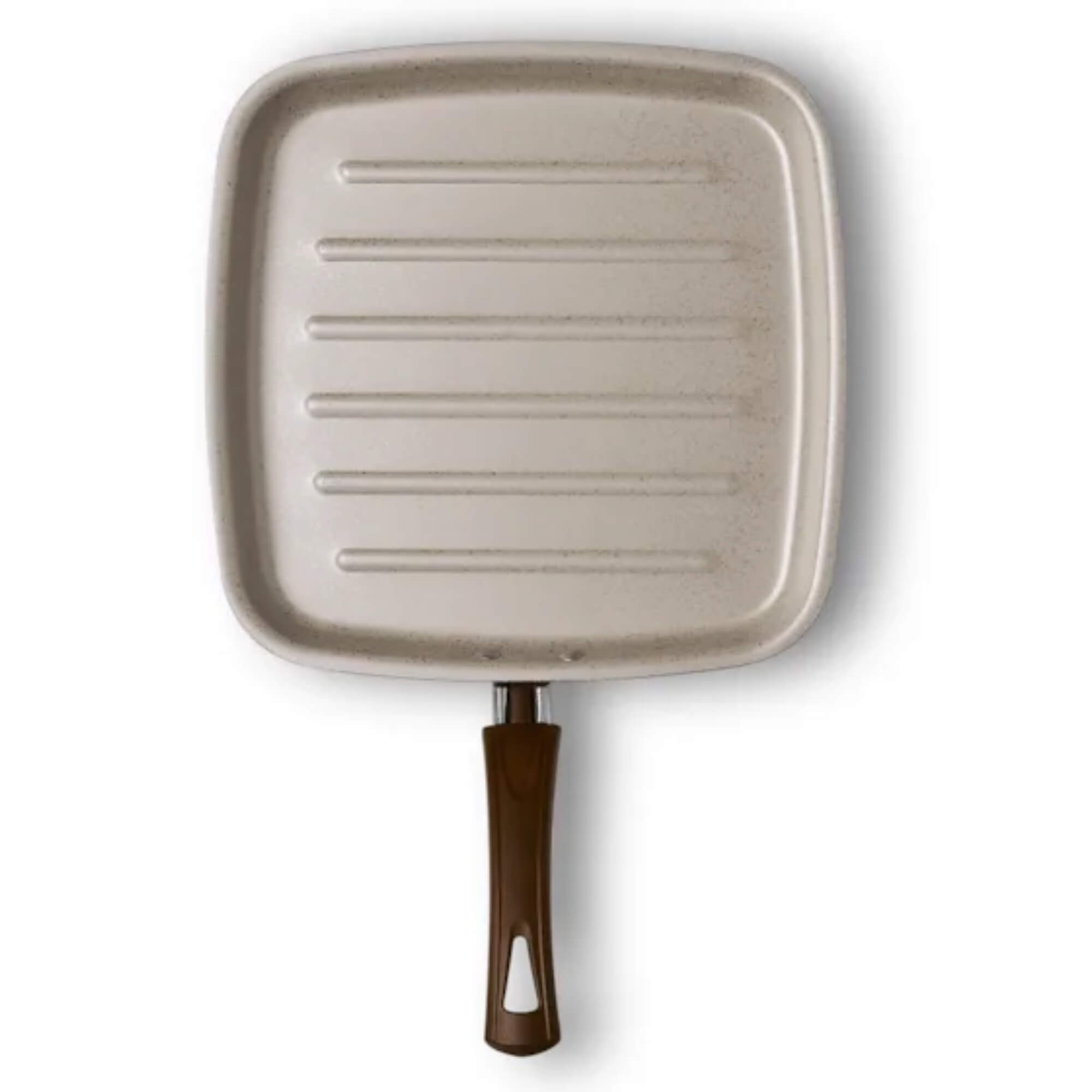 Frigideira Quadrada Grill em Alumínio Superflon Aura Cor Baunilha 1,1L MTA - 1280
