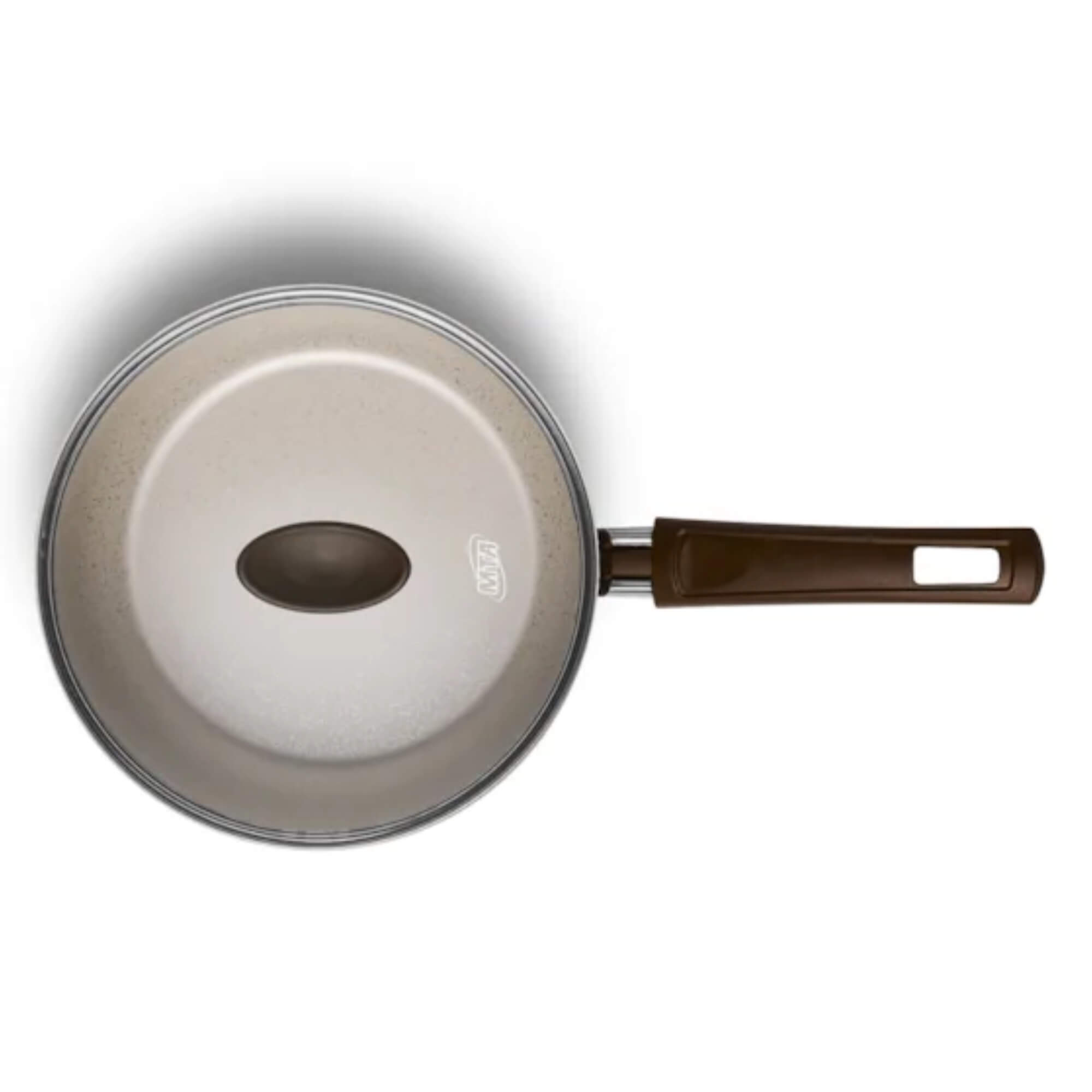 Panela de Alumínio Superflon Aura Cor Baunilha com Tampa de Vidro Nº16 1,4L MTA - 1260