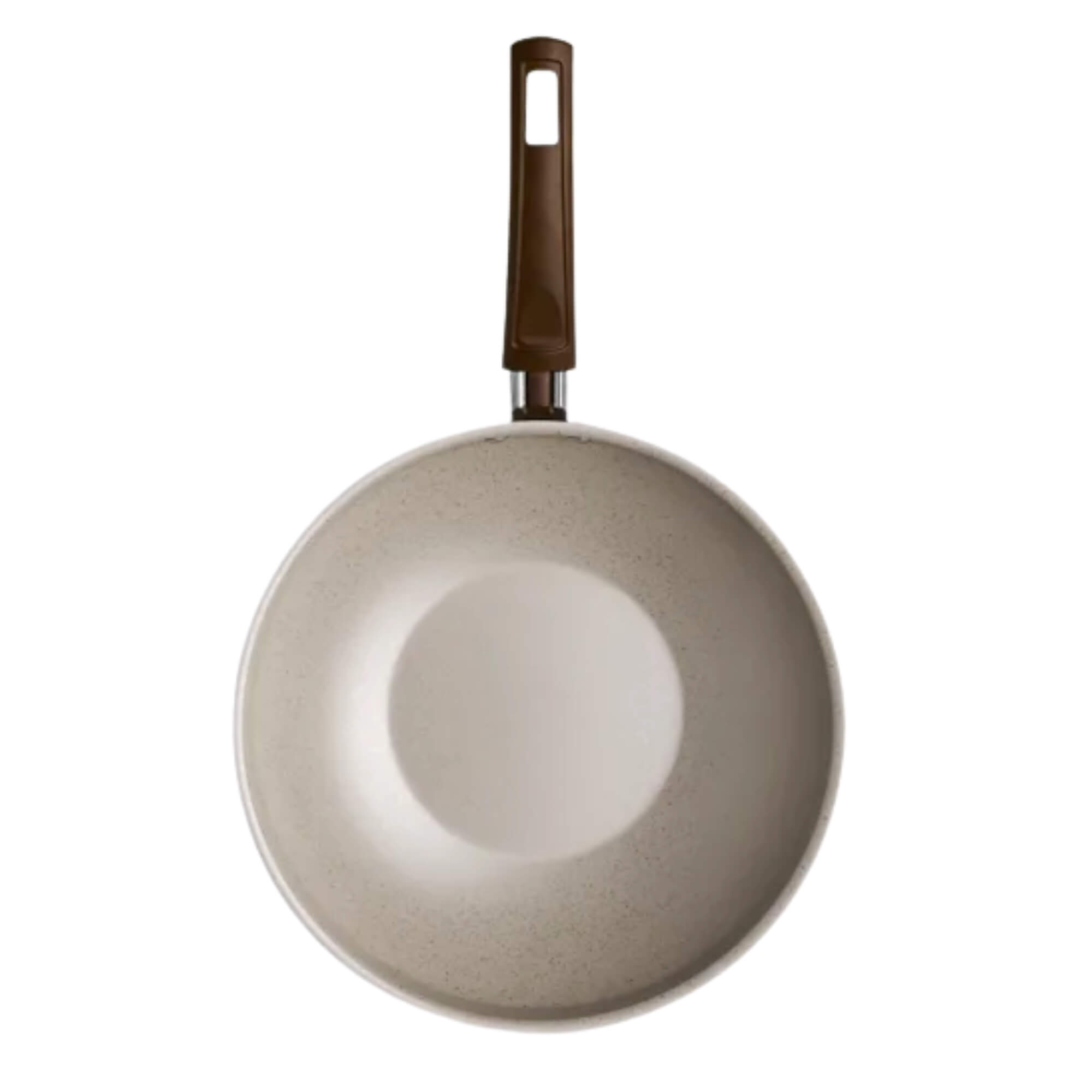 Panela Wok de Alumínio Superflon Aura Cor Baunilha Nº24 2,8L MTA - 1268