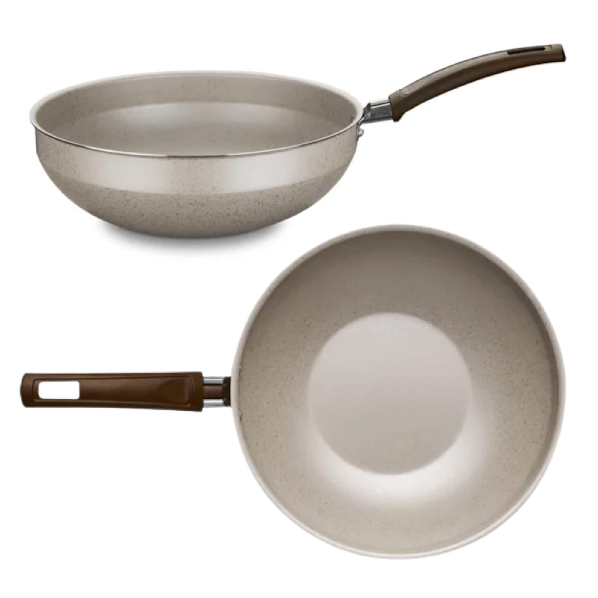 Panela de Alumínio Superflon Wok Aura Cor Baunilha Nº28 4,3L MTA - 1269