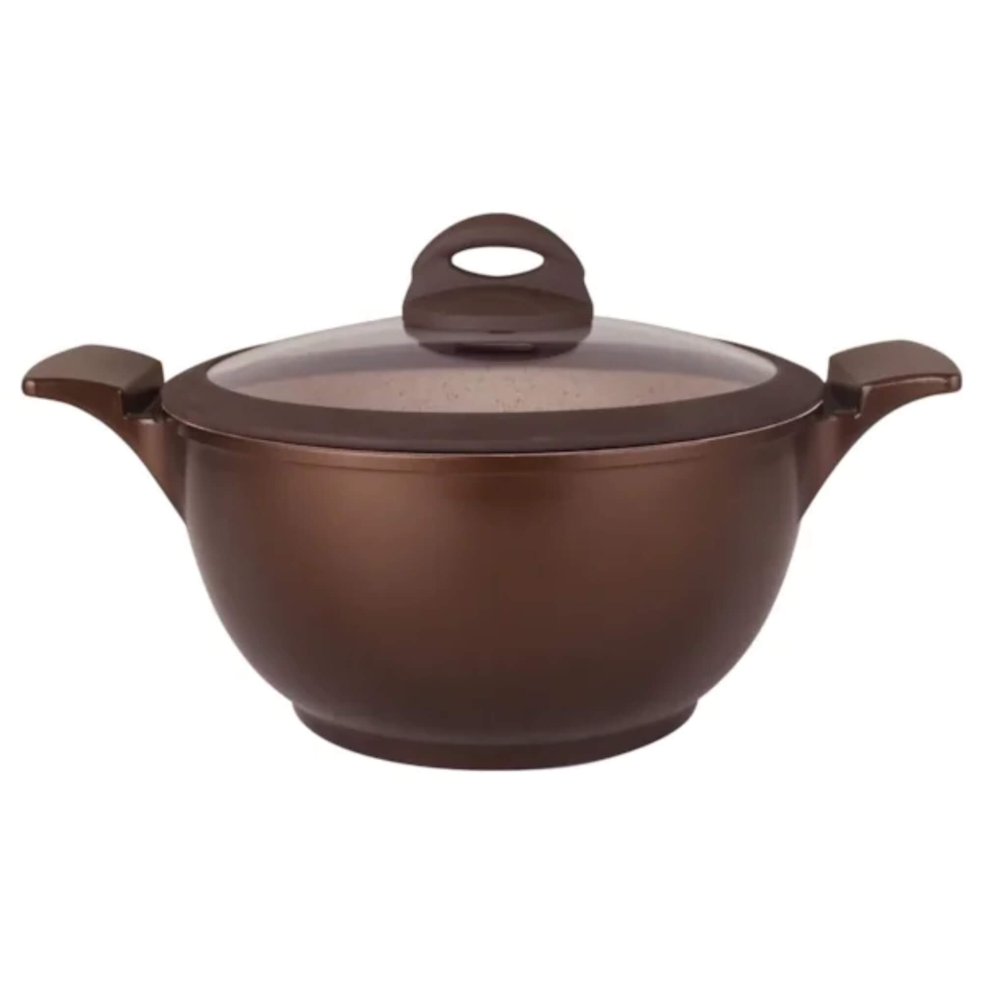 Panela Caçarola Belga Indução Cerâmic Flon 6,2L Nº28 Cor Marrom MTA - 8442