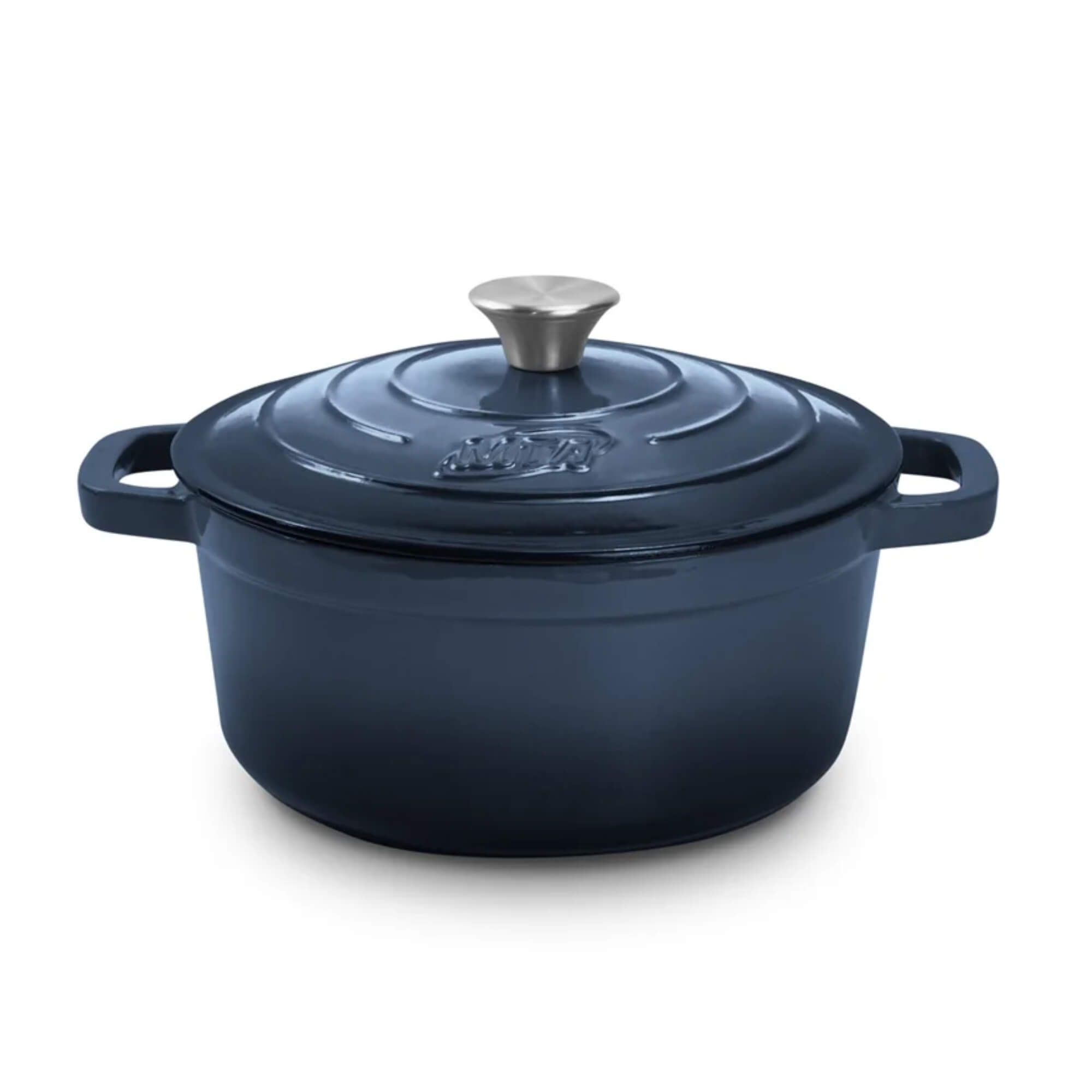 Jogo de Panela de Ferro Fundido Esmaltado 4 Peças Azul Celeste/Preto MTA - 1221