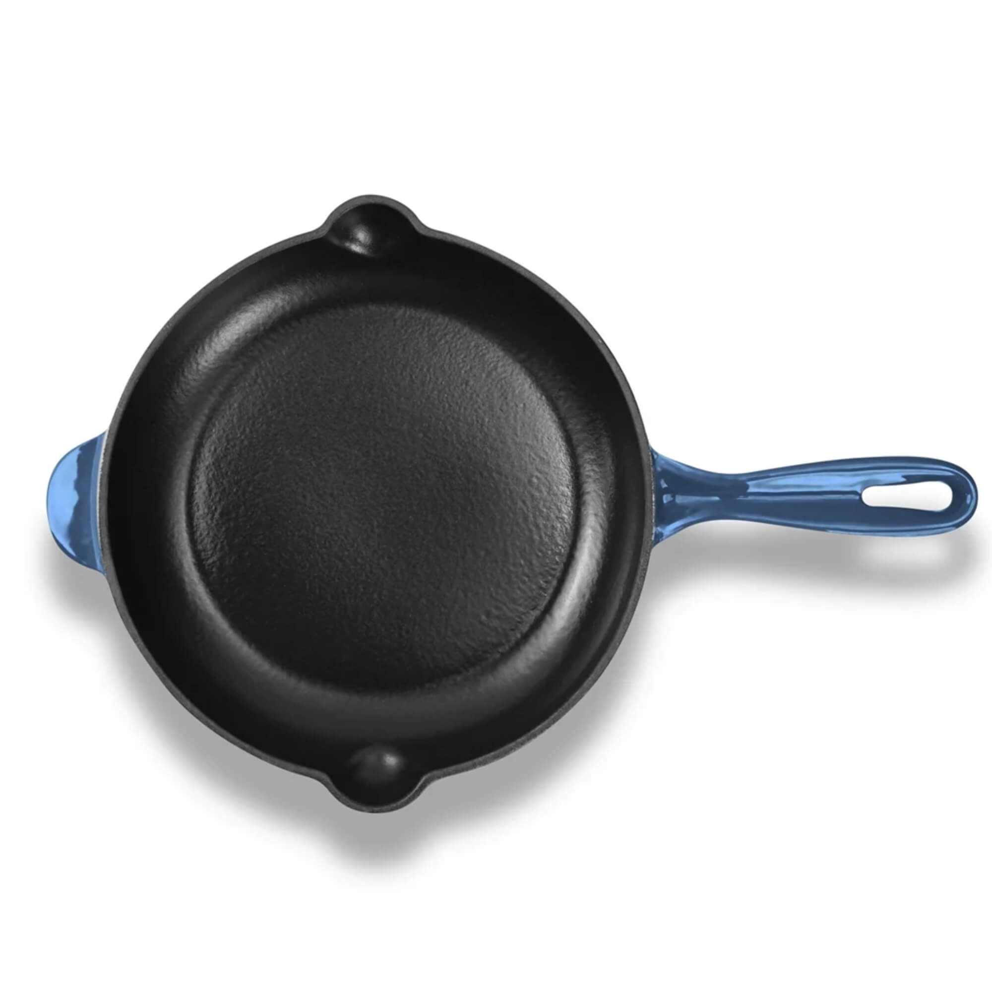 Jogo de Panela de Ferro Fundido Esmaltado 4 Peças Azul Celeste/Preto MTA - 1221