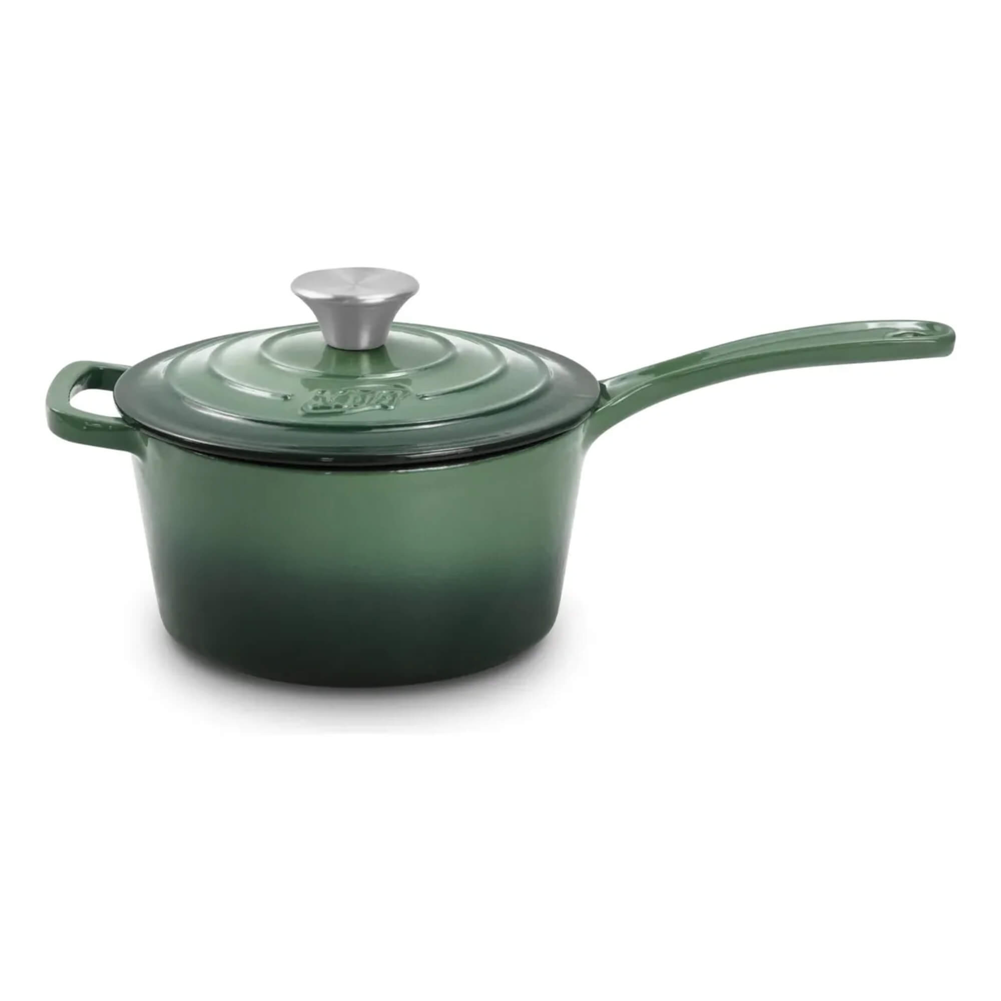Jogo de Panelas de Ferro Fundido Esmaltado 4 Peças Verde Oliva/Preto MTA - 1220