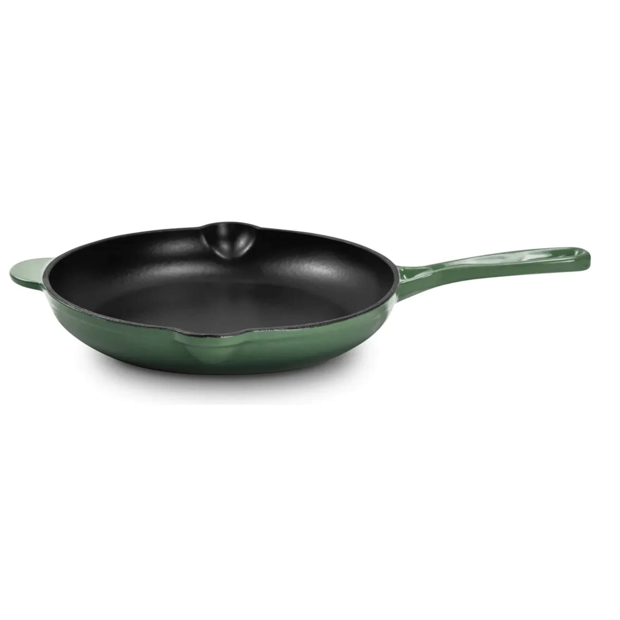 Jogo de Panelas de Ferro Fundido Esmaltado 4 Peças Verde Oliva/Preto MTA - 1220