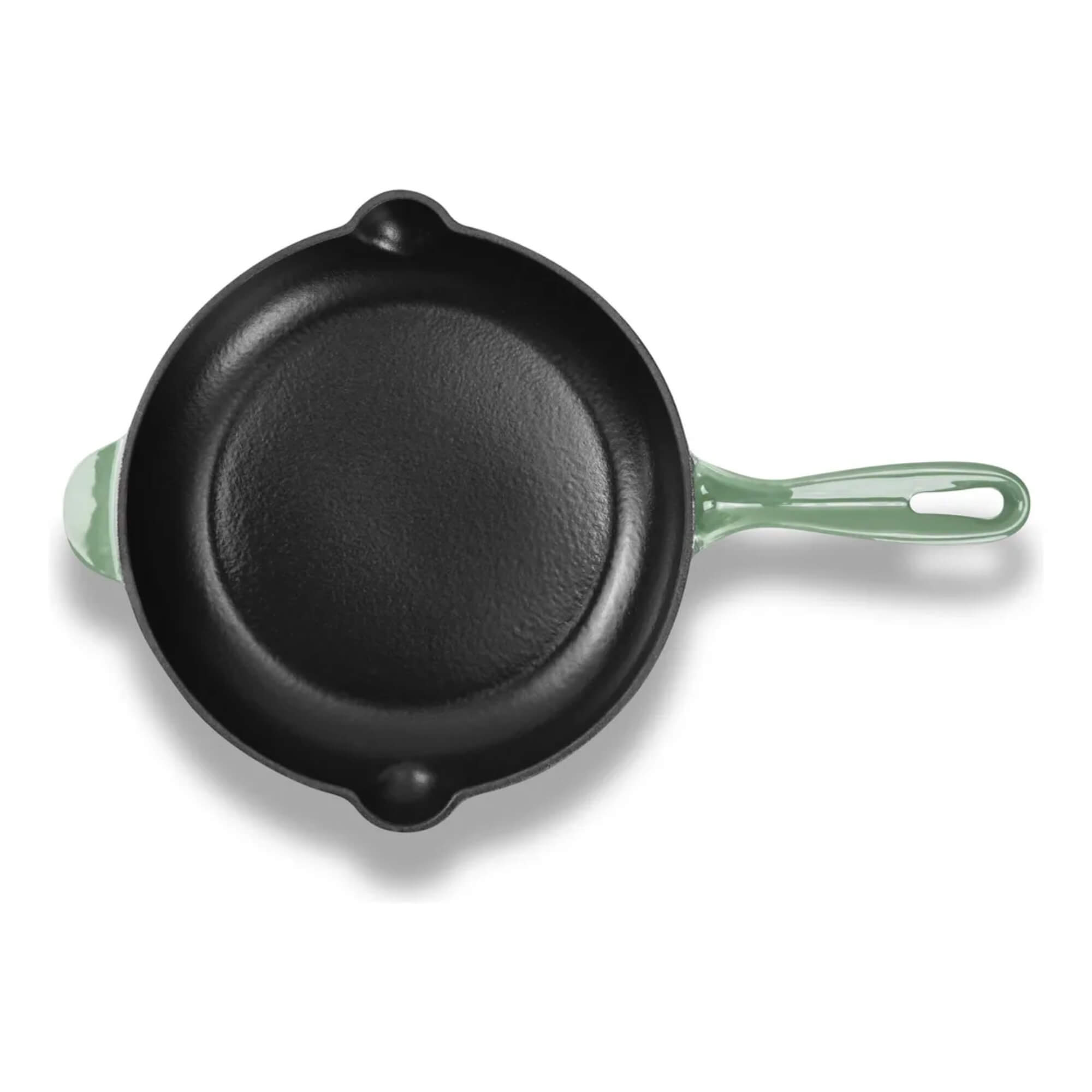 Jogo de Panelas de Ferro Fundido Esmaltado 4 Peças Verde Oliva/Preto MTA - 1220