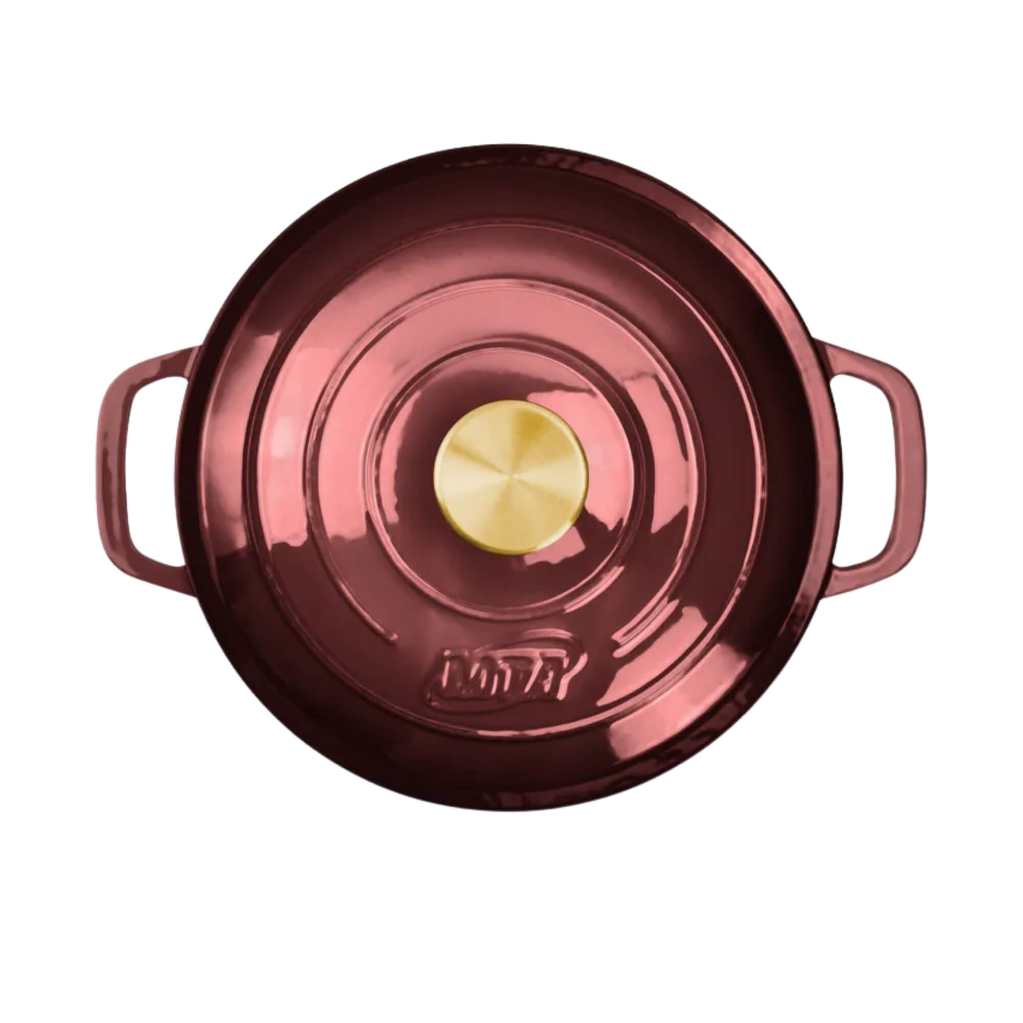 Jogo de Panelas de Ferro Fundido Esmaltado Vinho/Preto 4 Peças MTA - 1222