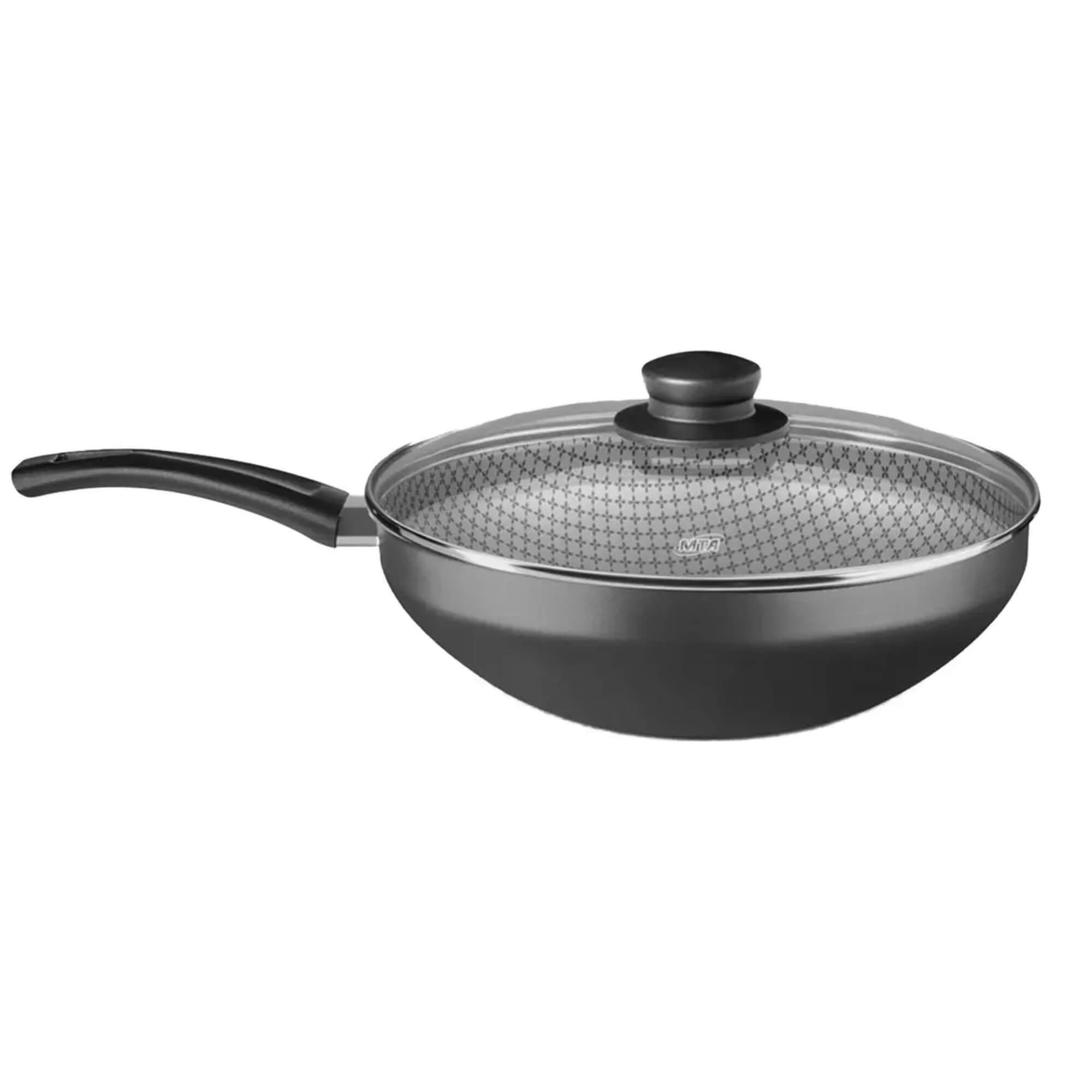 Panela Wok Cor Grafite 2,8L Nº24 Antiaderente de Alumínio MTA - 917
