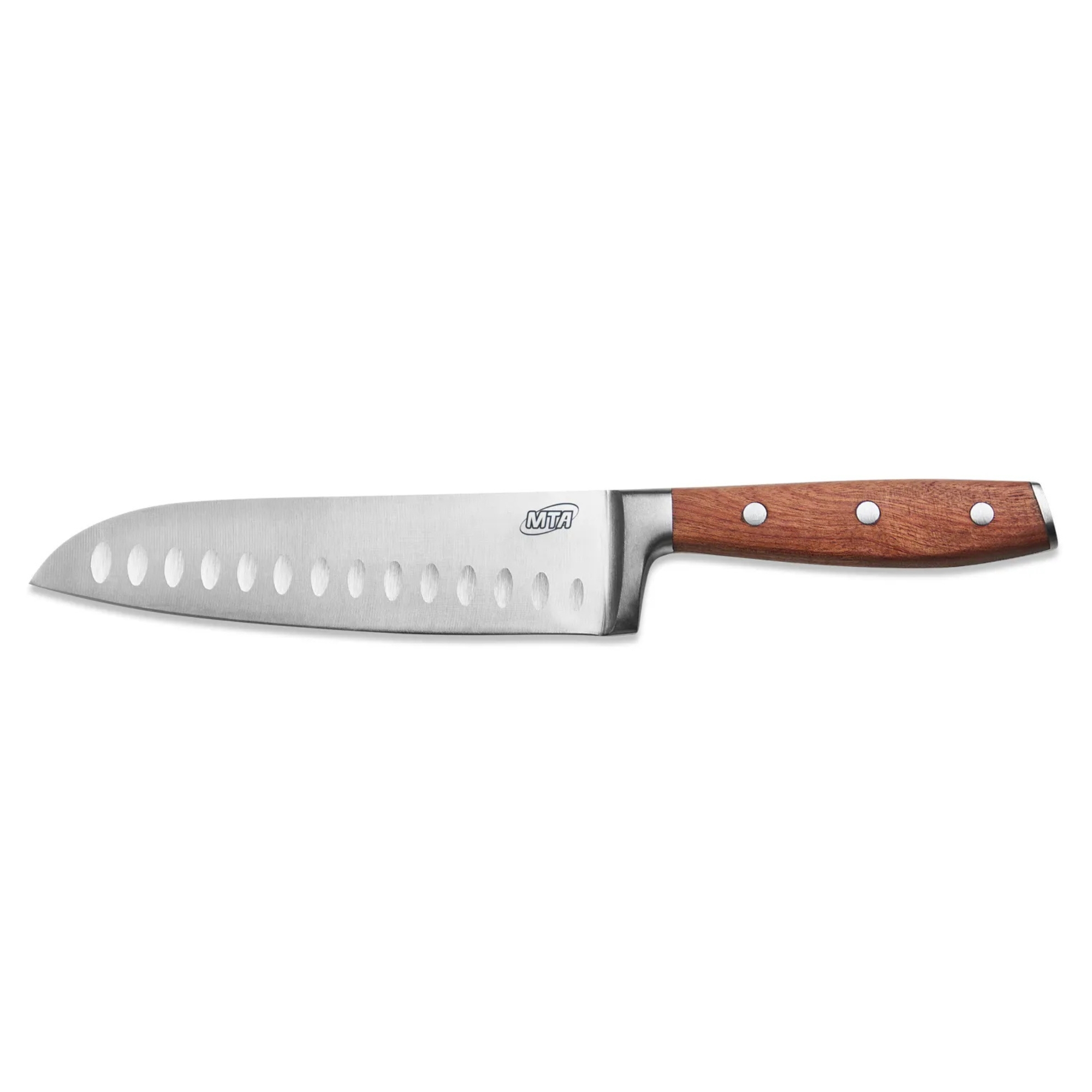 Faca Santoku Fatiar e Picar 7" Monobloco Madeira MTA - 9128