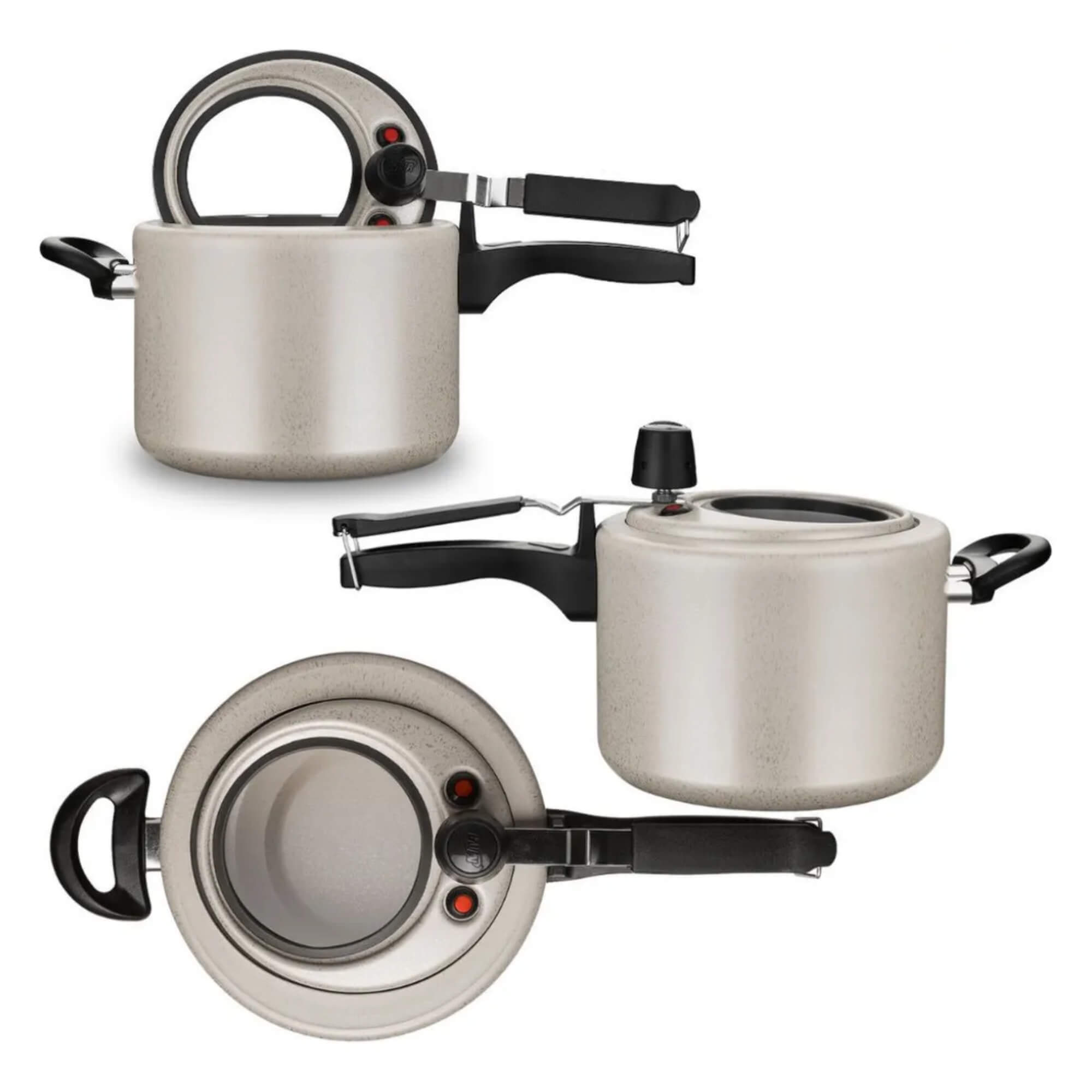 Panela de Pressão Antiaderente c/ Visor de Vidro 120mm 4,5L Fechamento Interno MTA - 1278