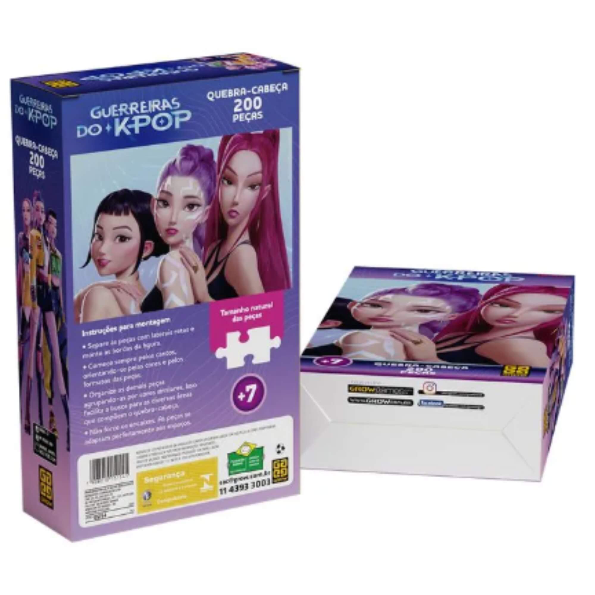 Quebra-cabeça 200 peças Guerreiras do K-Pop Grow - 05154