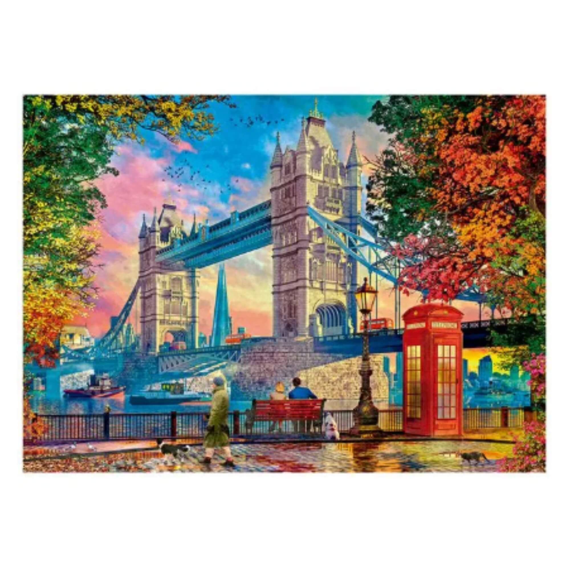 Quebra-cabeça 2000 peças Tower Bridge no Outono Grow - 05183