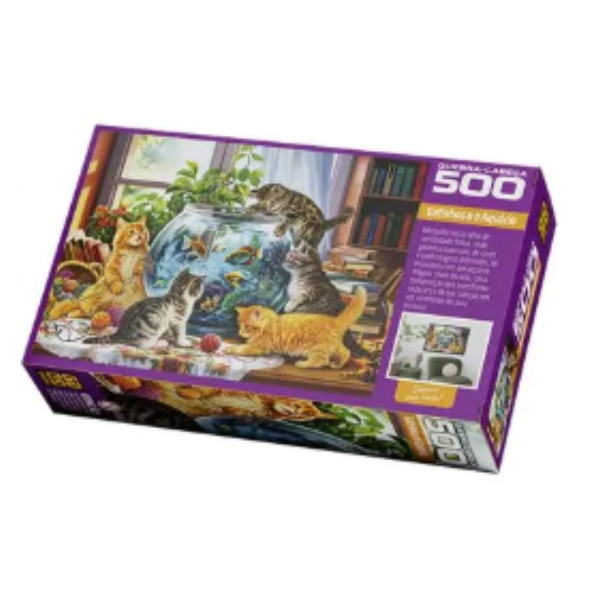 Quebra-cabeça 500 peças Gatinhos e o Aquário Grow - 05161