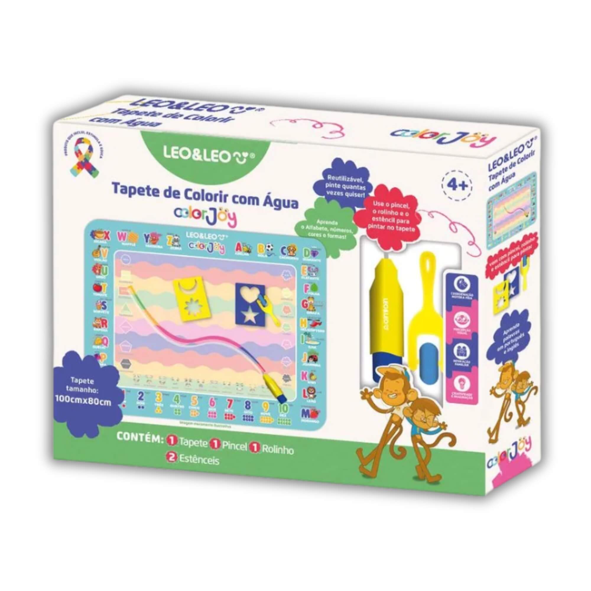 Tapete de Colorir com Água Color Joy Caixa Leo&Leo Leonora - 10831